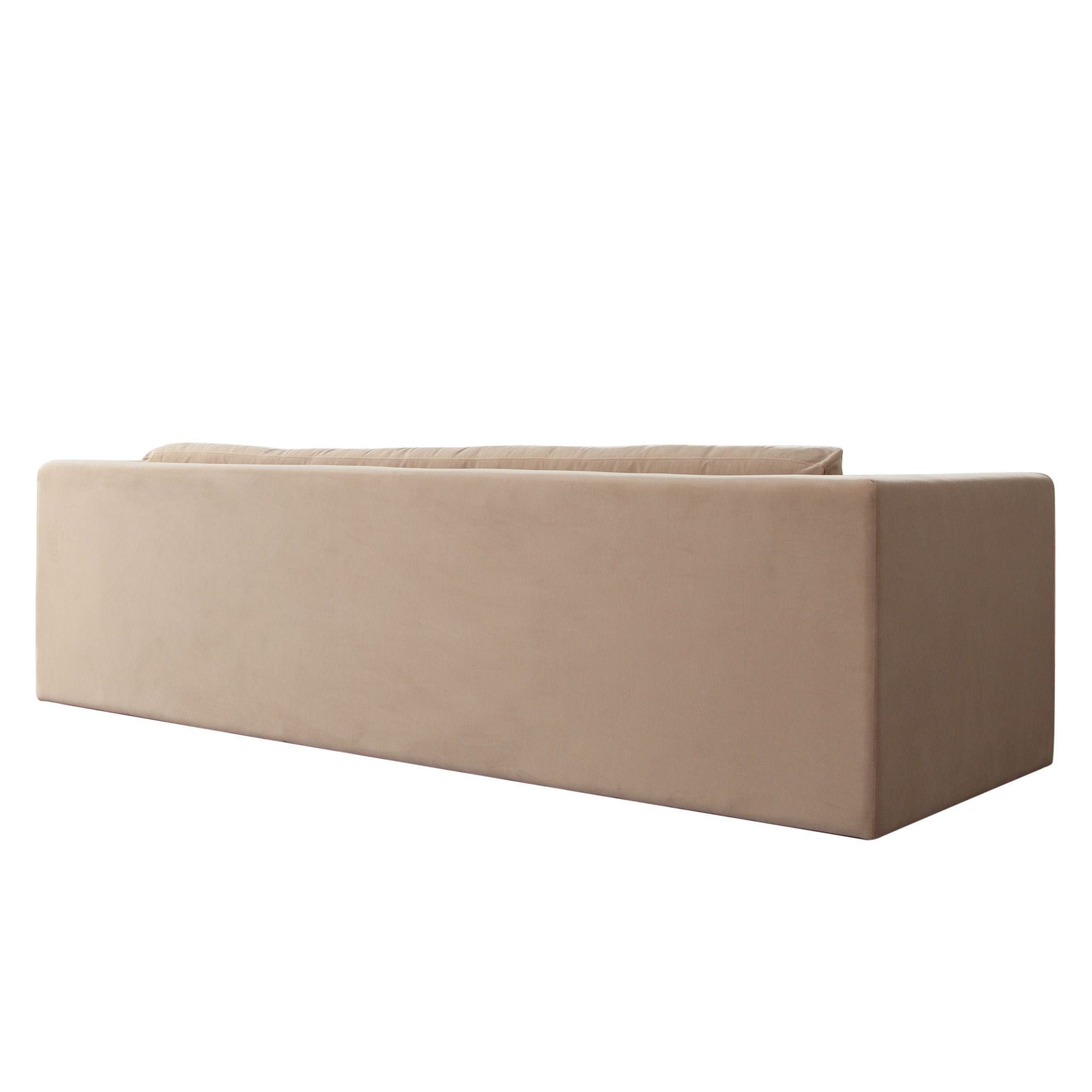 Rift Camel Performance Velvet Sofa