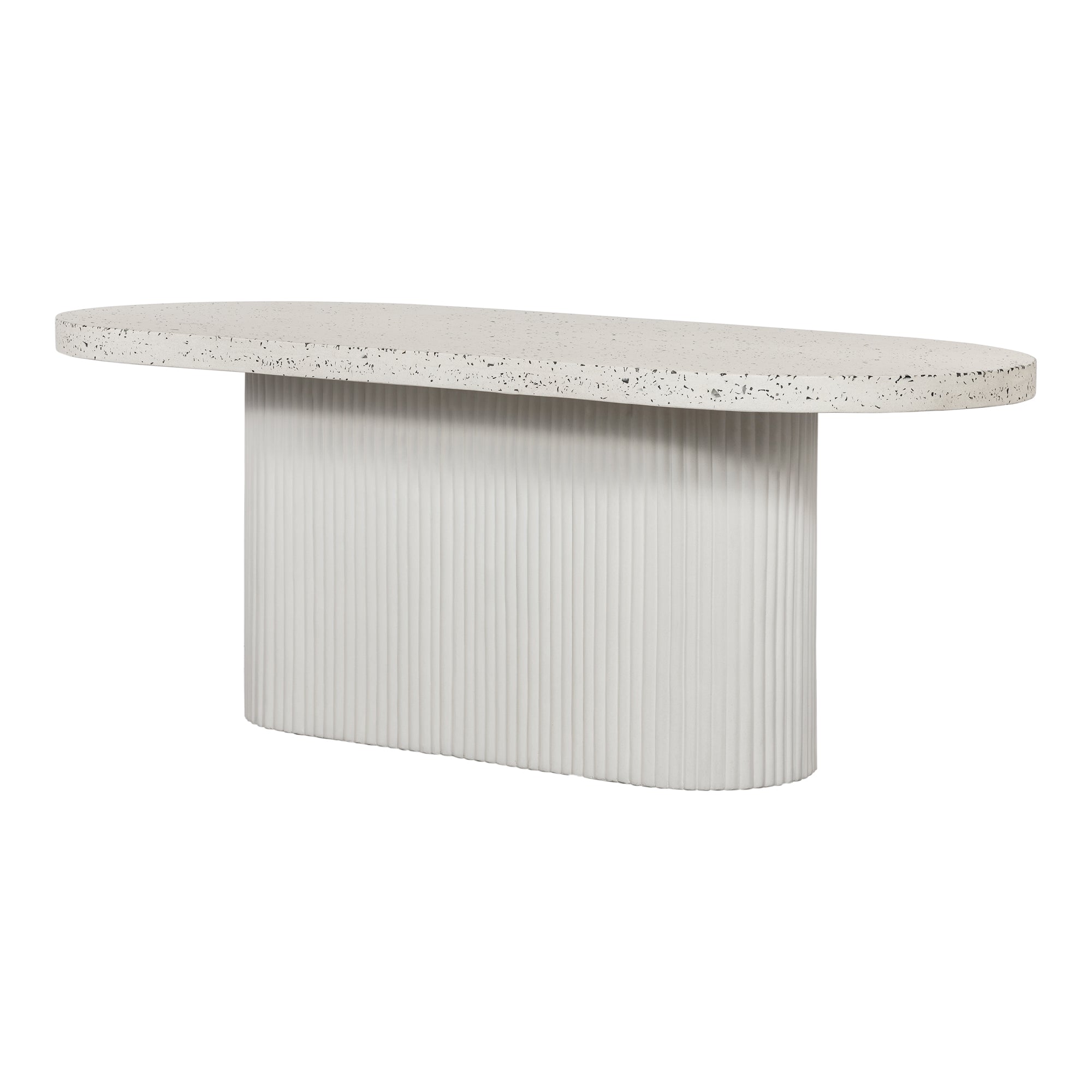 Lyon Outdoor Dining Table White Terrazzo - Moes Home