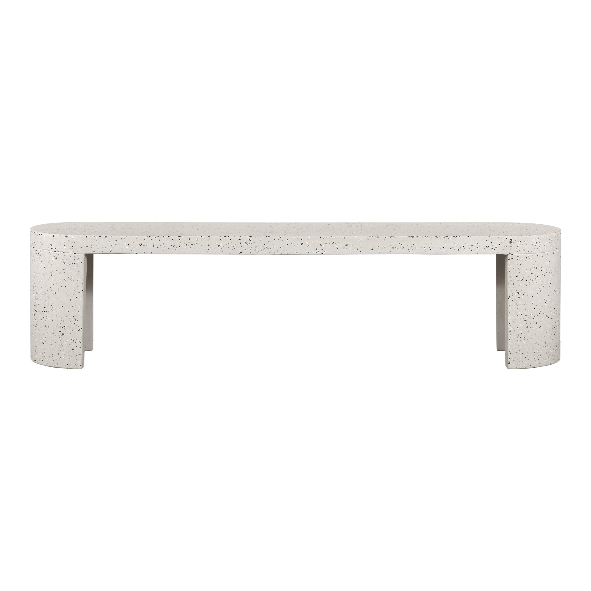 Lyon Outdoor Bench White Terrazzo - Moes Home
