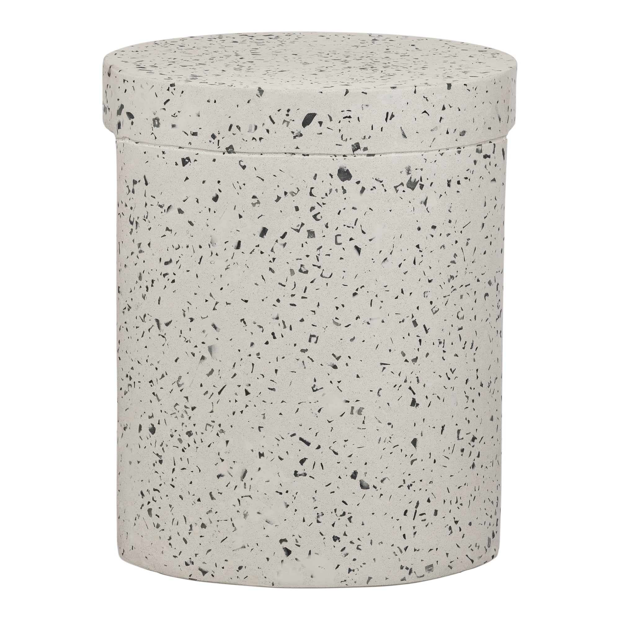 Lyon Outdoor Stool White Terrazzo - Moes Home