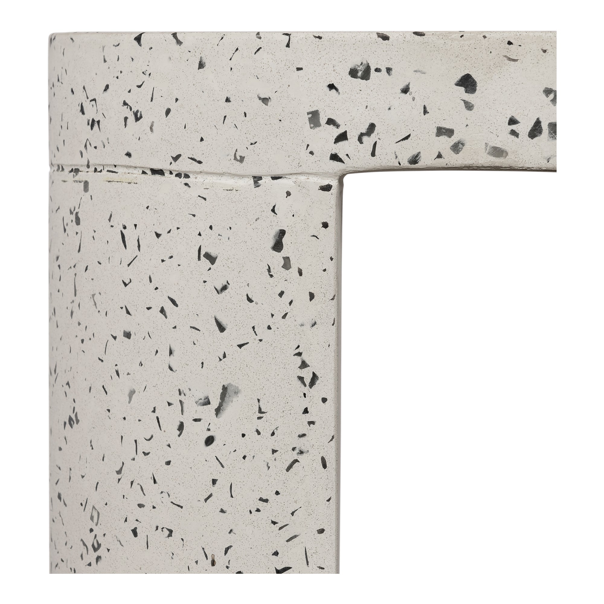 Lyon Outdoor Stool White Terrazzo - Moes Home