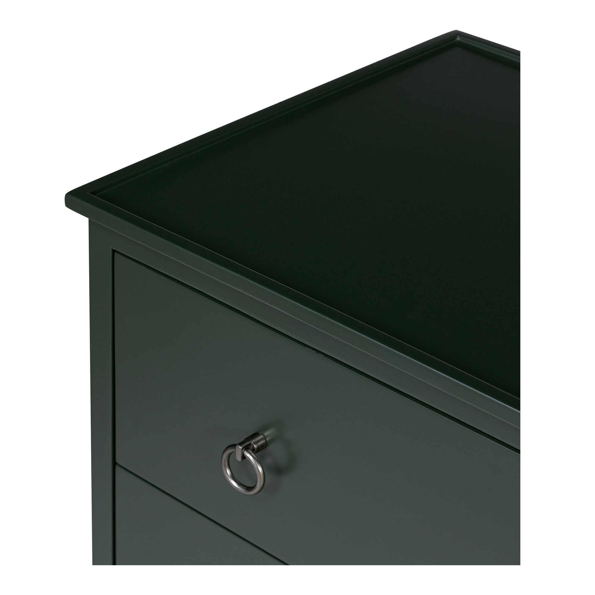 Reagan 3 Drawer Nightstand Deep Green - Moes Home