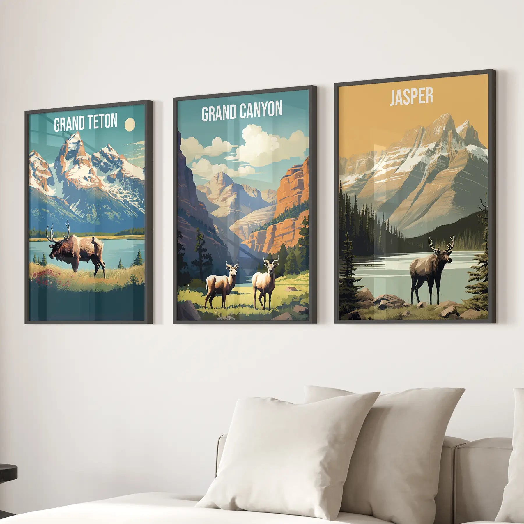 Grand Canyon, Jasper, Grand Teton. National Park Wall Art