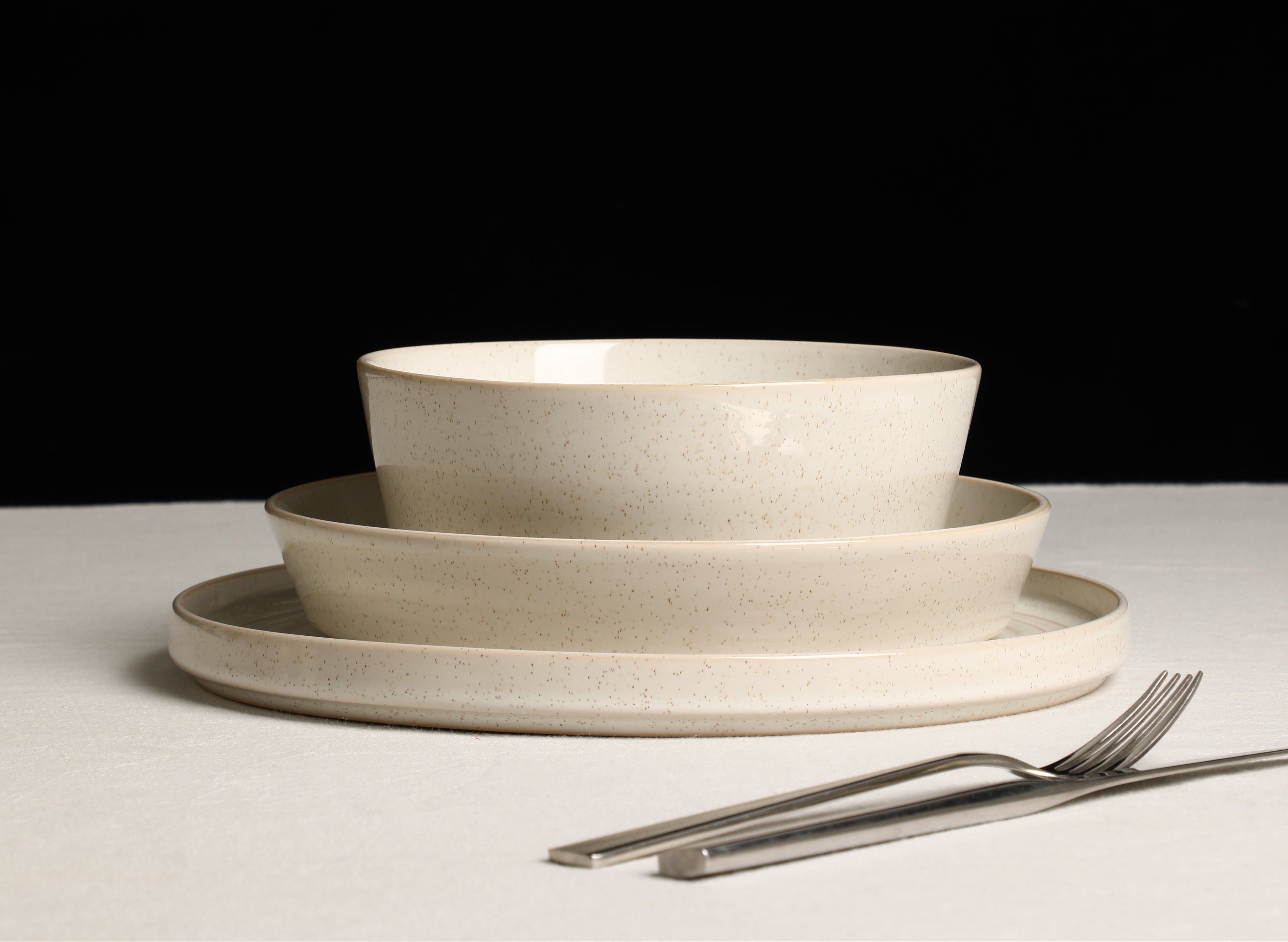 Claire Stoneware Dinnerware Set - White