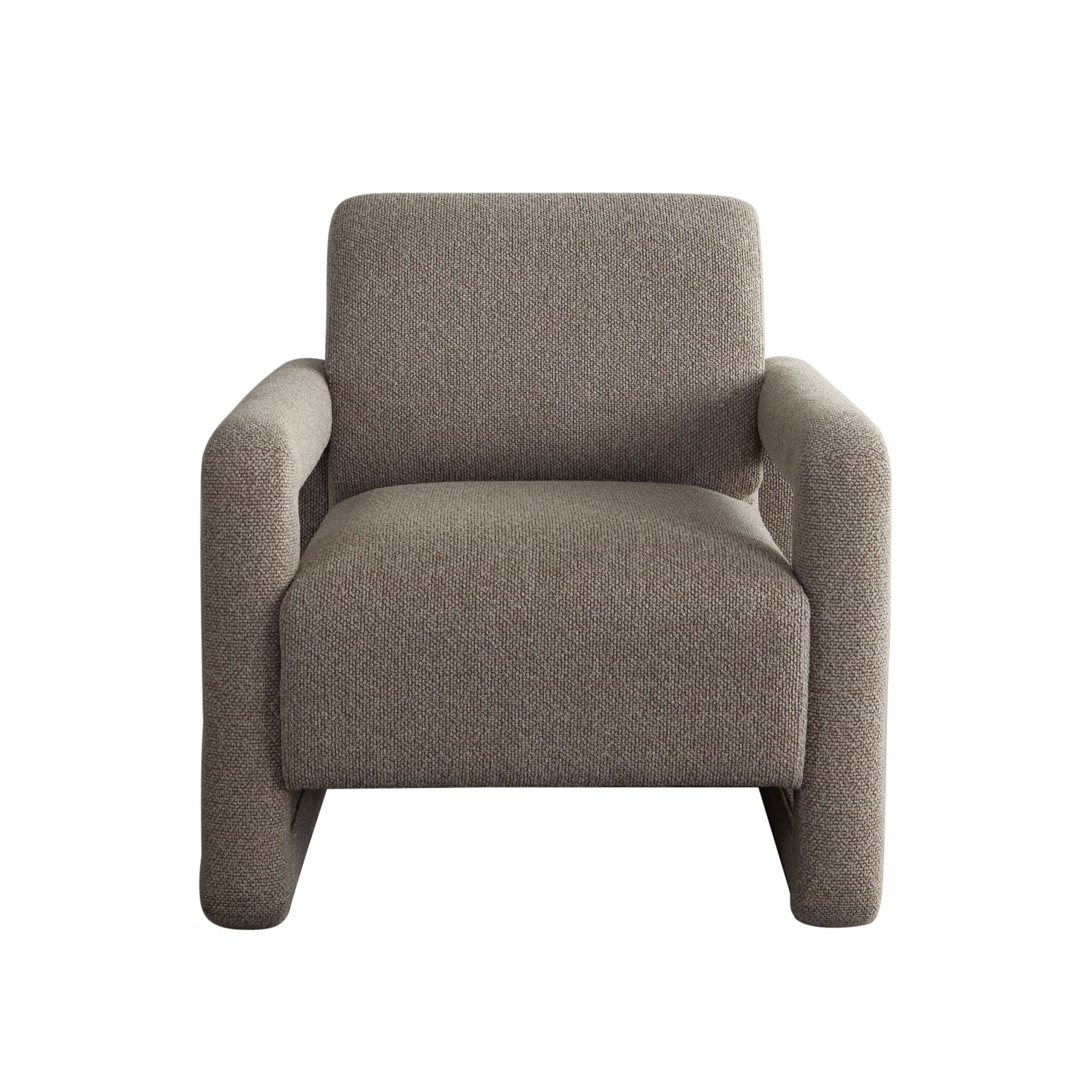 Kona Open Arm Accent Chair in Mink Polyester Fabric by Diamond Sofa