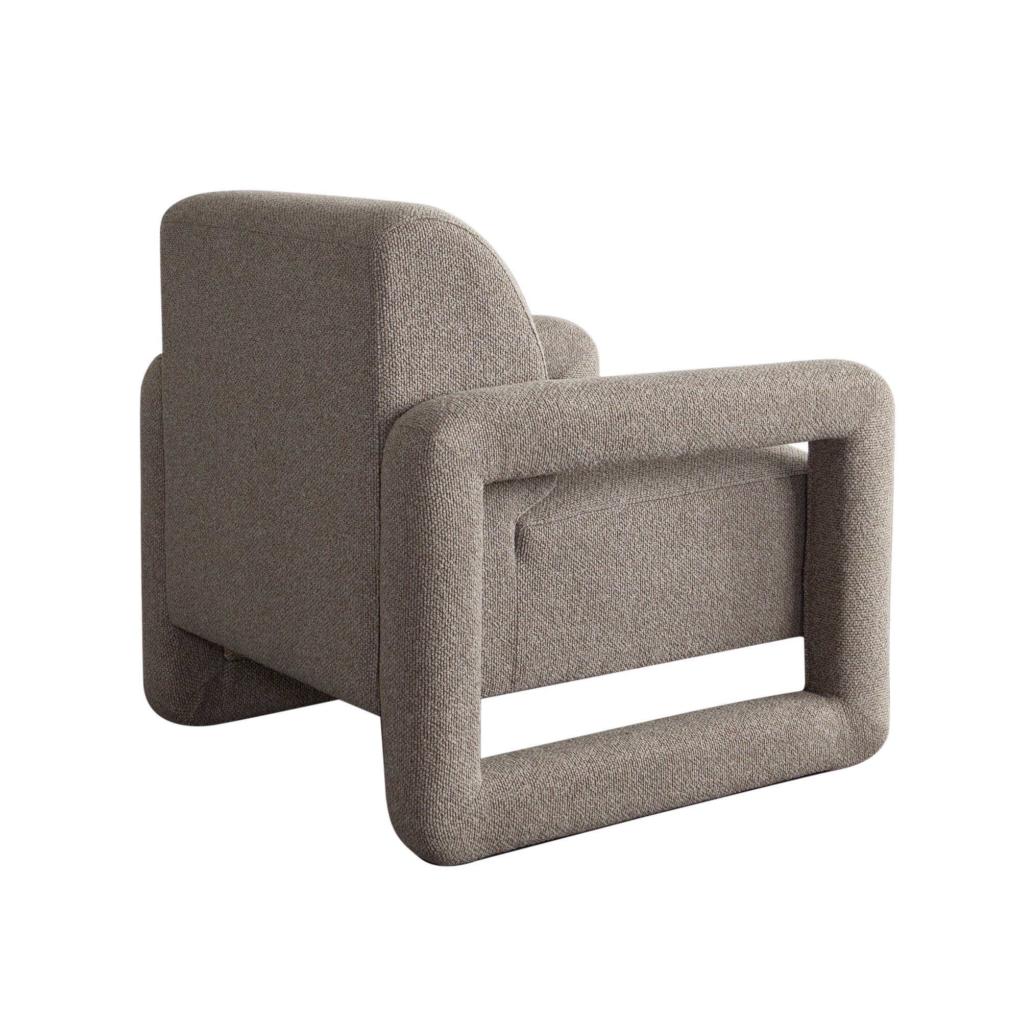 Kona Open Arm Accent Chair in Mink Polyester Fabric by Diamond Sofa