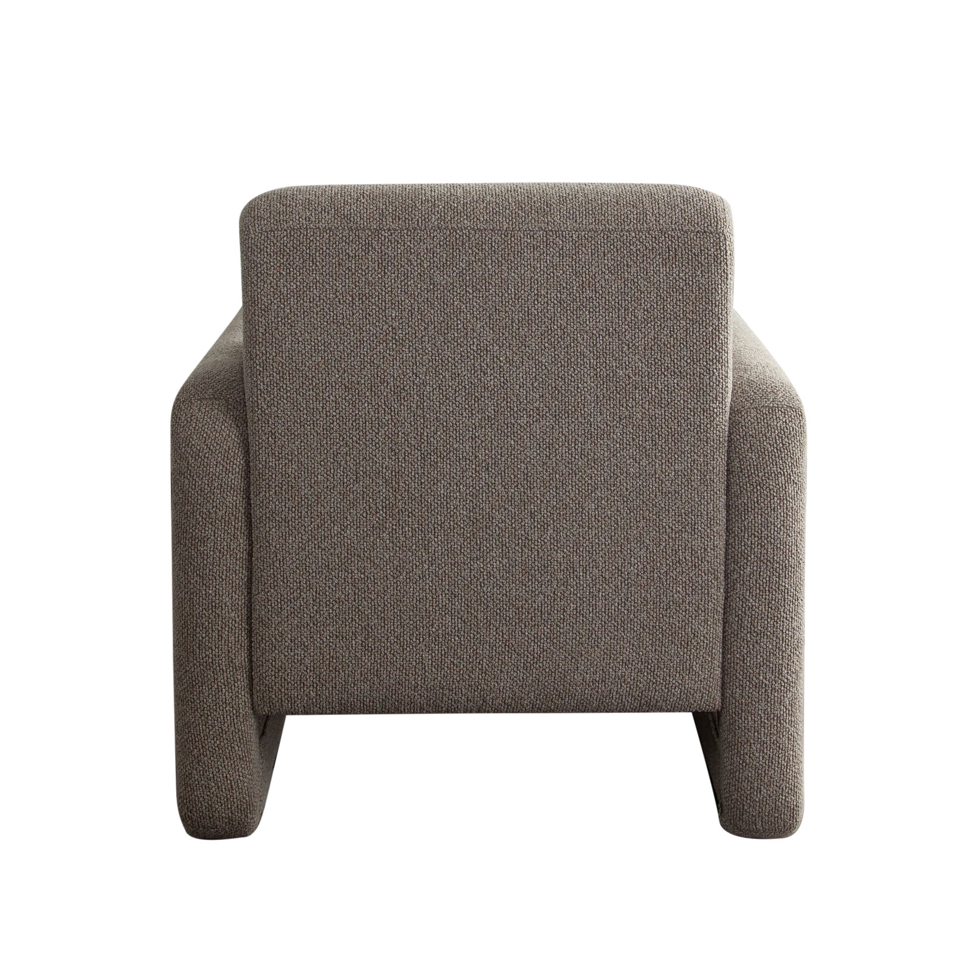 Kona Open Arm Accent Chair in Mink Polyester Fabric by Diamond Sofa