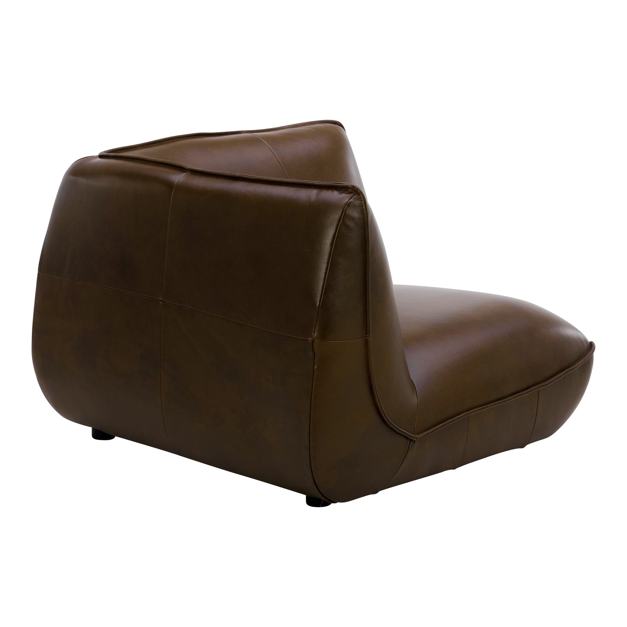 Zeppelin Leather Corner Chair Toasted Hickory - Moes Home