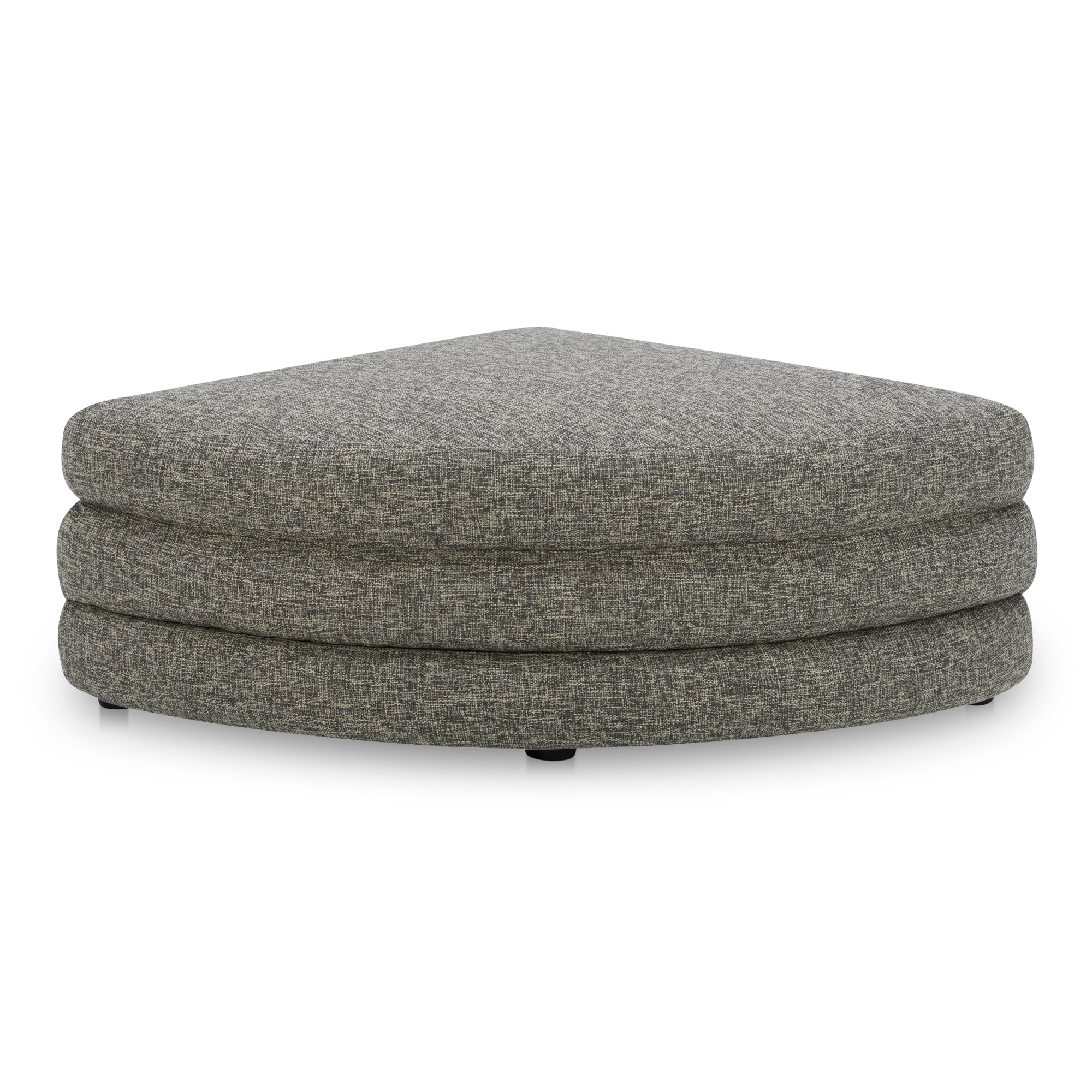 Lowtide Curved Ottoman Stone Tweed - Moes Home