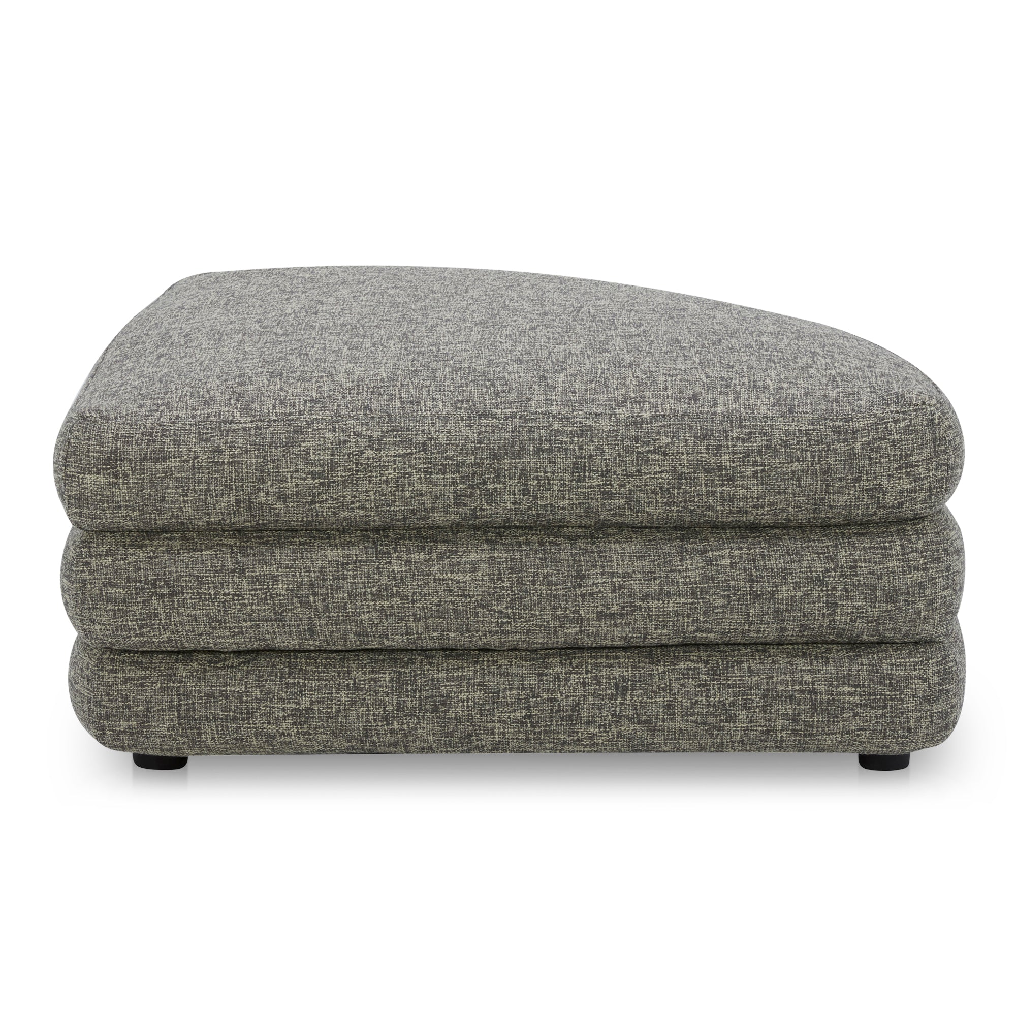 Lowtide Curved Ottoman Stone Tweed - Moes Home