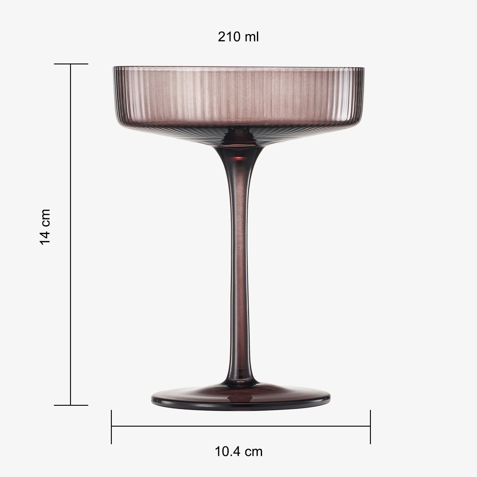 Venus Champagne Coupe Cocktail Glassware, Set of 6