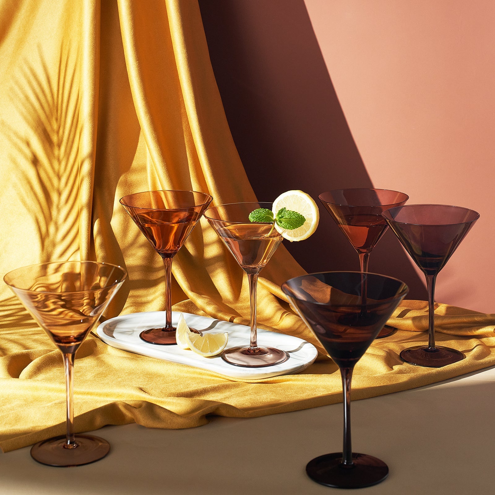 Venus Martini Cocktail Glassware, Set of 6