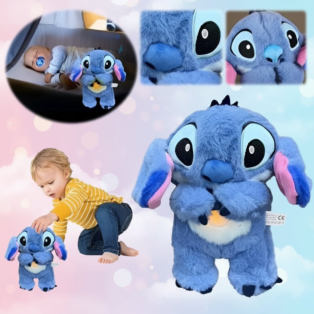 Calming Breathing Plush Toy with Night Light Sleep Aid Stuffed Animal