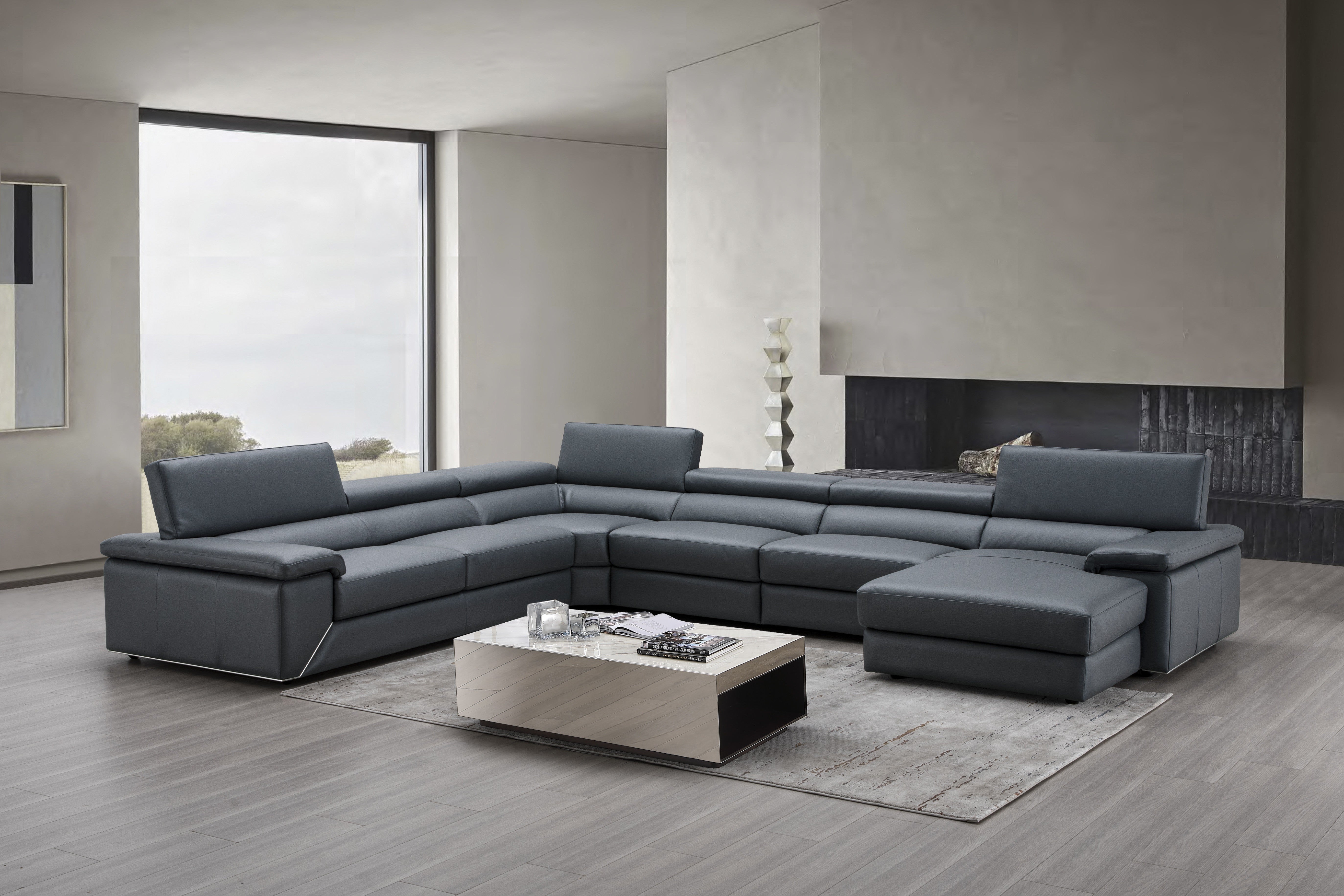 Kobe Premium Leather Sectional J&M
