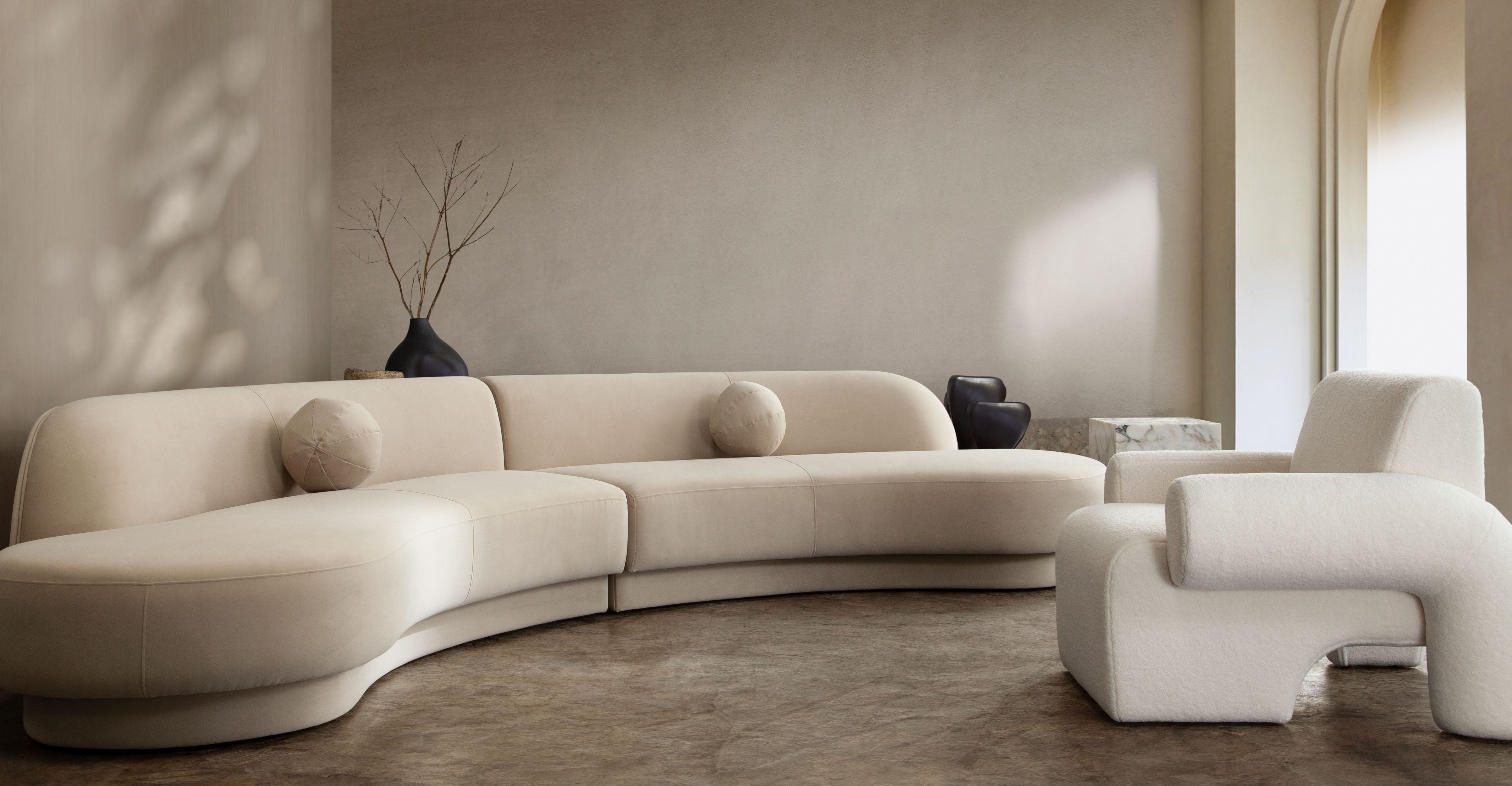 Zelda Light Camel Performance Velvet 2 Piece Sectional Sofa