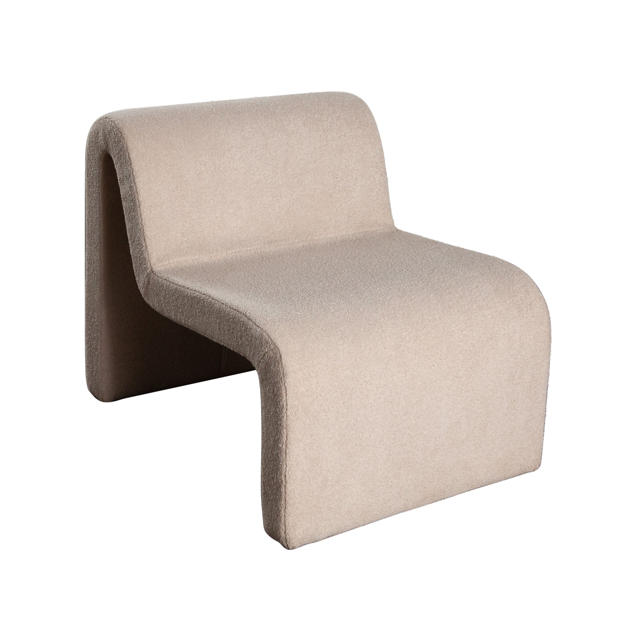 Lana Accent Chair in Camel Looped Shearling Fabric by Diamond Sofa
