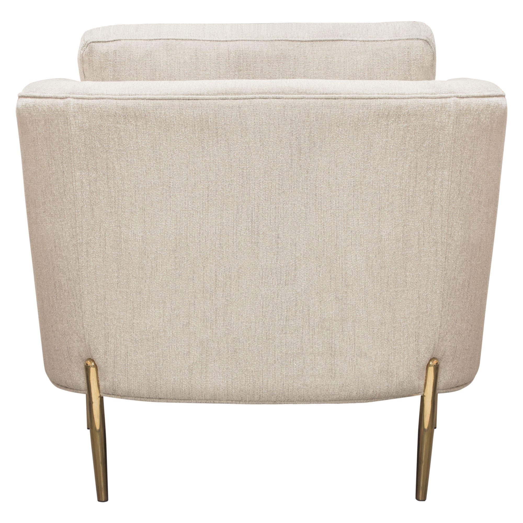 Lane Chair in Light Cream Fabric with Gold Metal Legs by Diamond Sofa