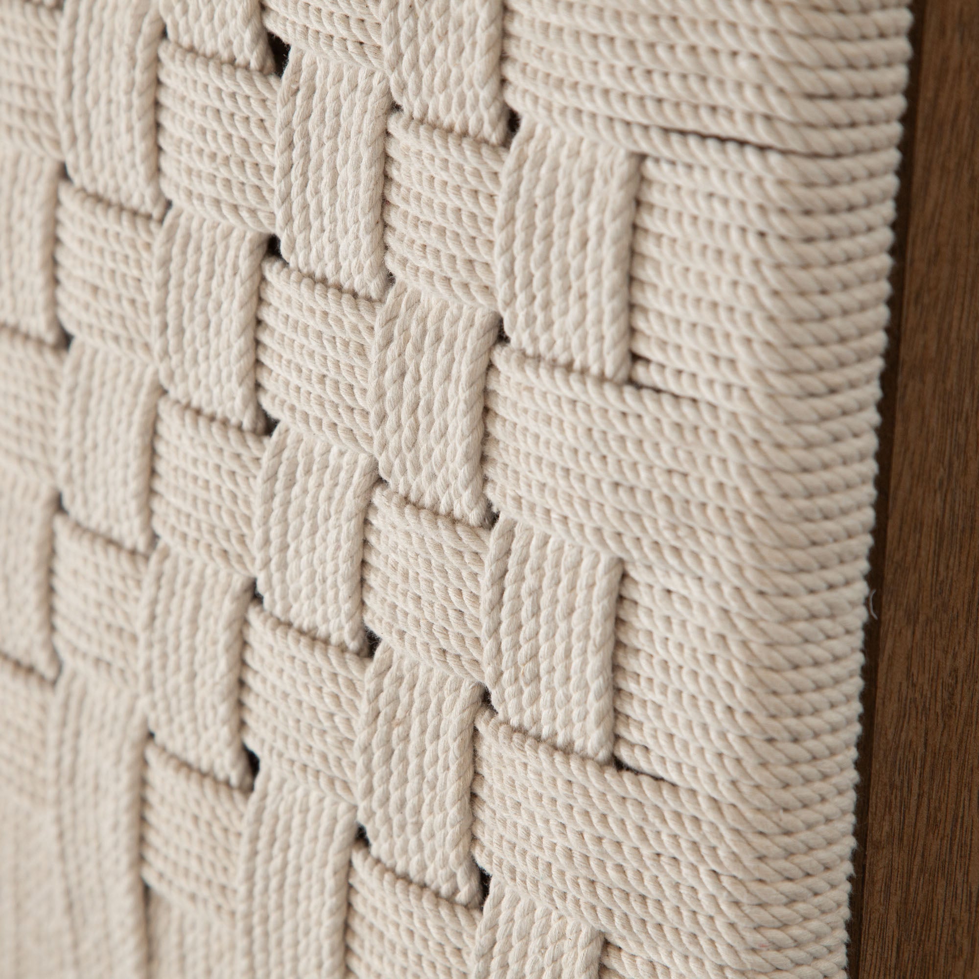 Laurel Wood Accent Chair in Caramel/Walnut Finish w/ Woven Natural Rope Seat & Back by Diamond Sofa