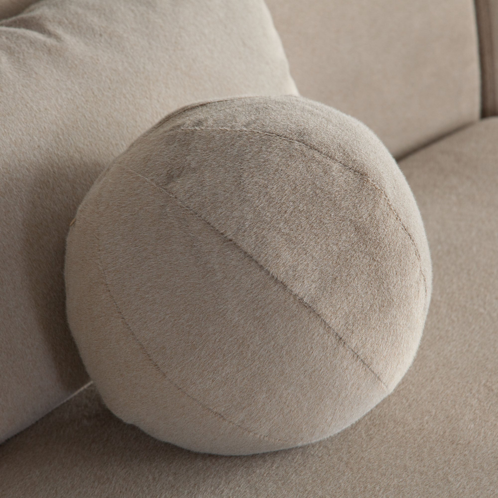 Lena 3PC Sectional in Fawn Faux Alpaca Fabric by Diamond Sofa