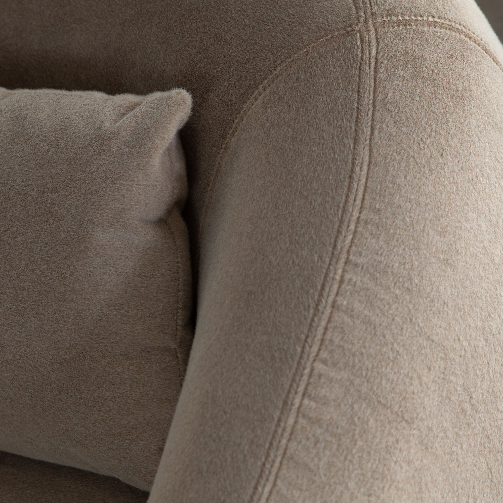 Lena Swivel Accent Chair in Fawn Faux Alpaca Fabric by Diamond Sofa