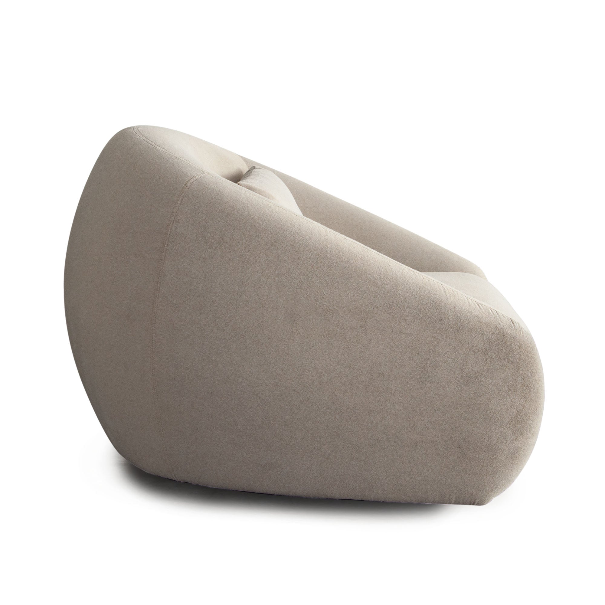 Lena Swivel Accent Chair in Fawn Faux Alpaca Fabric by Diamond Sofa