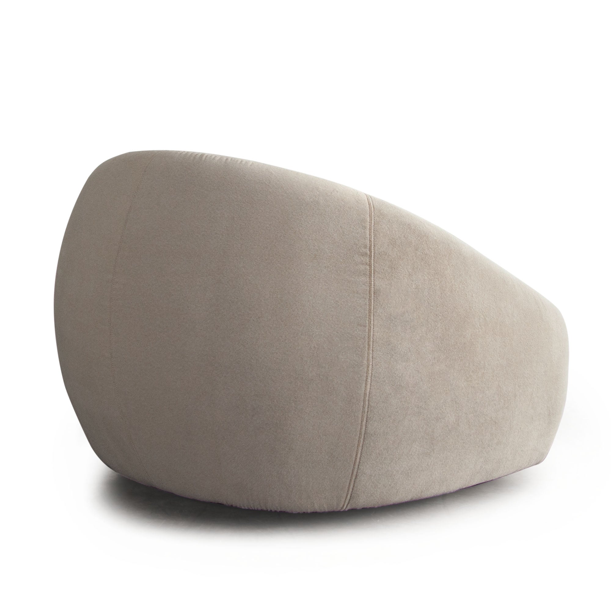 Lena Swivel Accent Chair in Fawn Faux Alpaca Fabric by Diamond Sofa