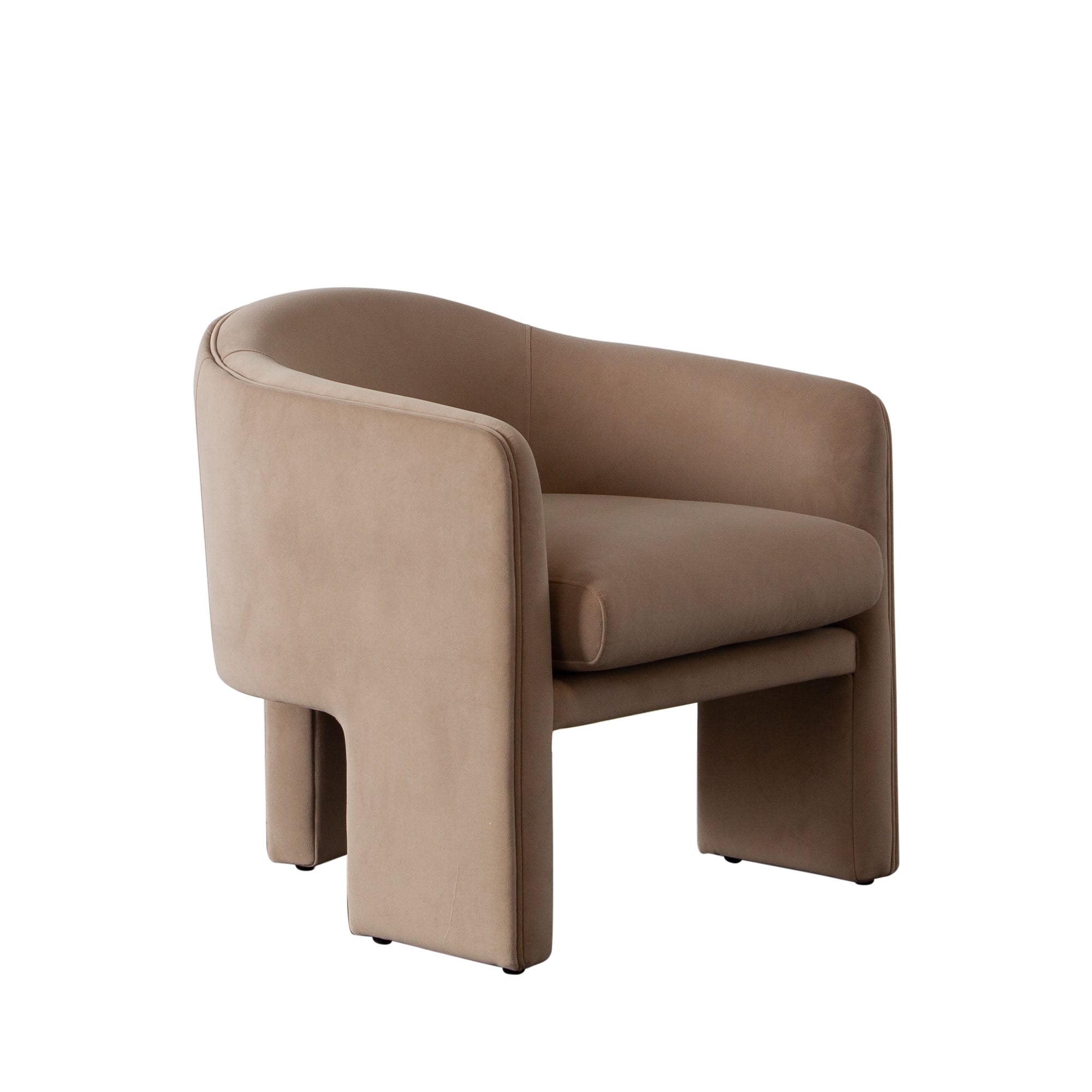 Leyah Accent Chair in Camel Performance Velvet by Diamond Sofa