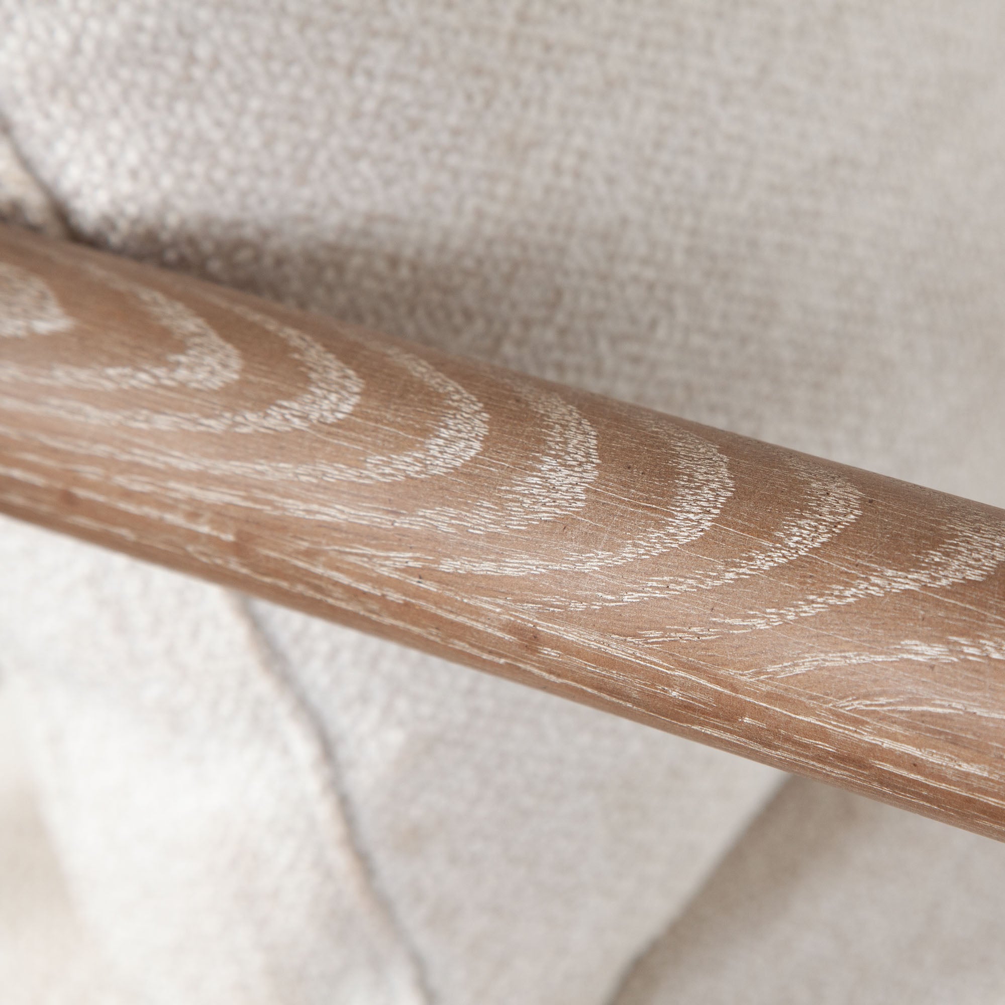 Liam Accent Chair in Cream Fabric w/ Metal Frame & Wood Arm by Diamond Sofa