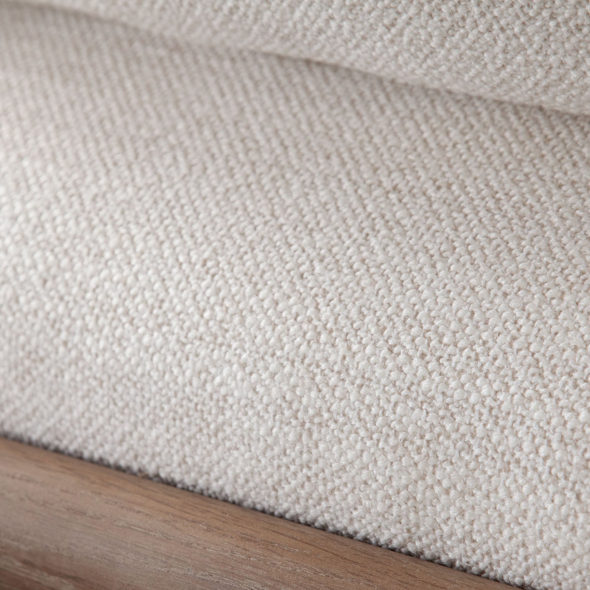 Liam Accent Chair in Cream Fabric w/ Metal Frame & Wood Arm by Diamond Sofa