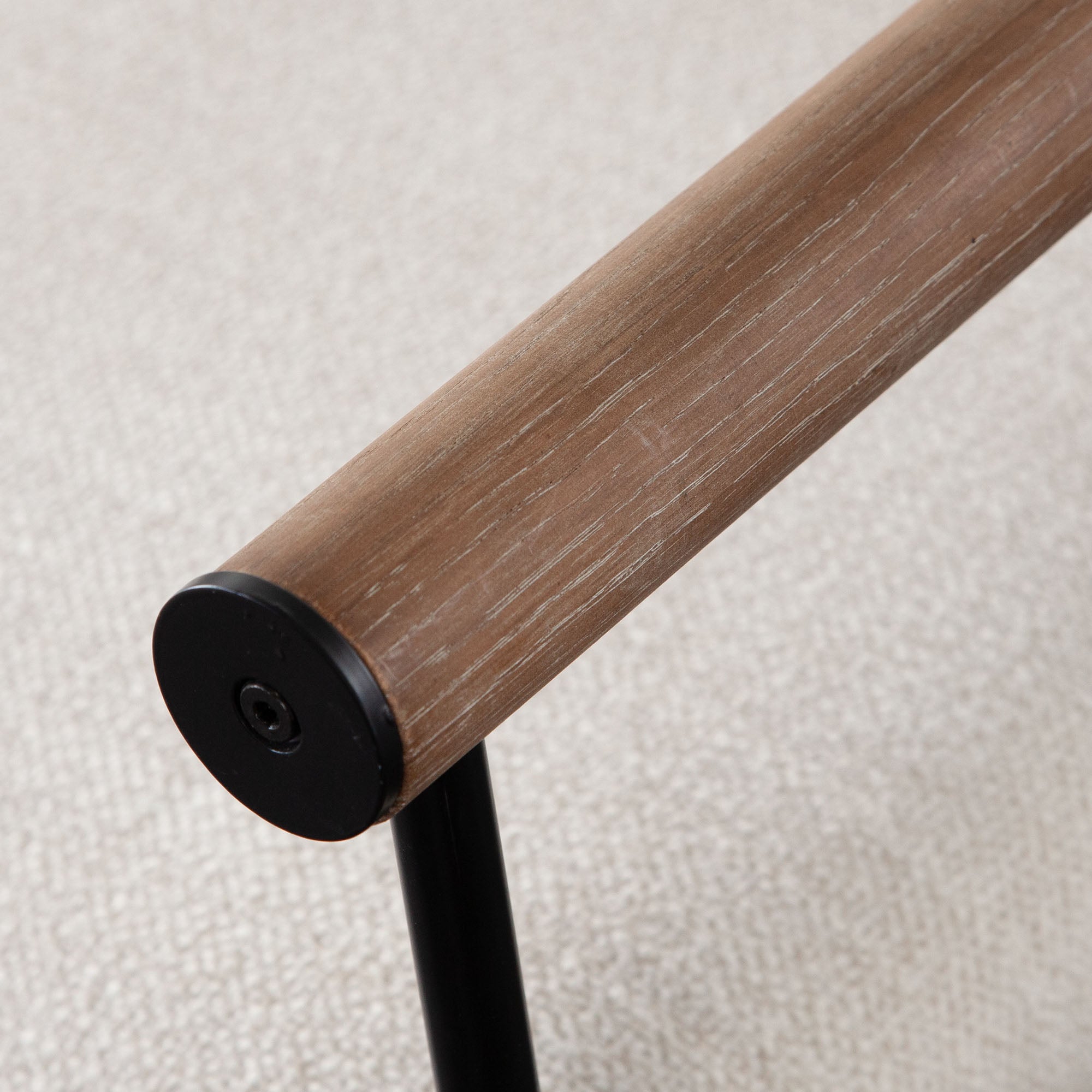 Liam Accent Chair in Cream Fabric w/ Metal Frame & Wood Arm by Diamond Sofa