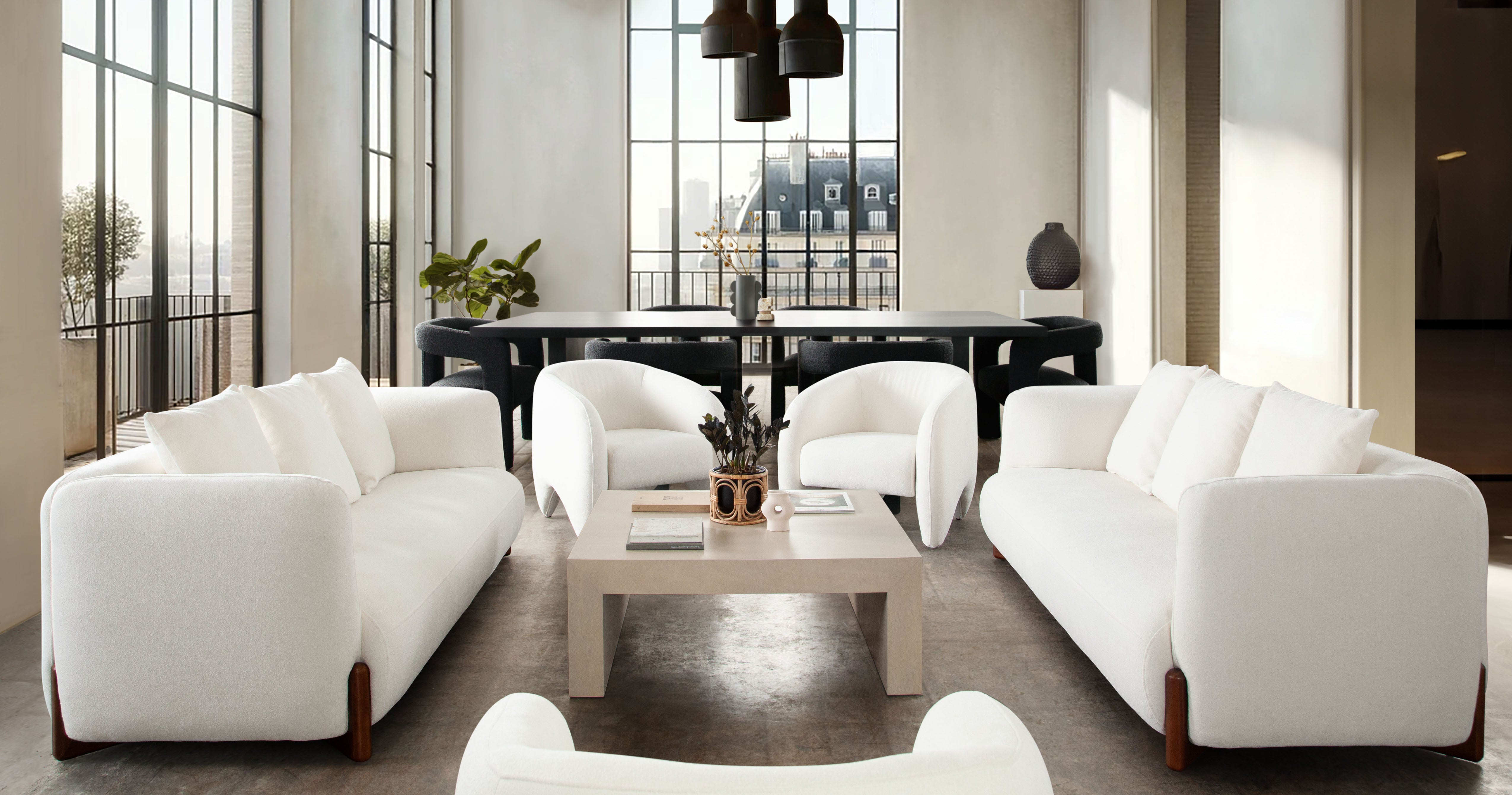 Link Accent Chair in Elite Ivory Fabric by Diamond Sofa