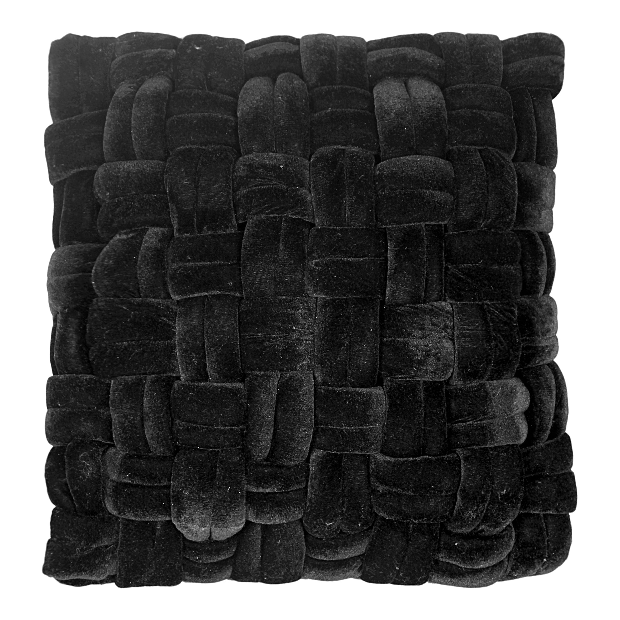 Pj Velvet Pillow Black - Moes Home