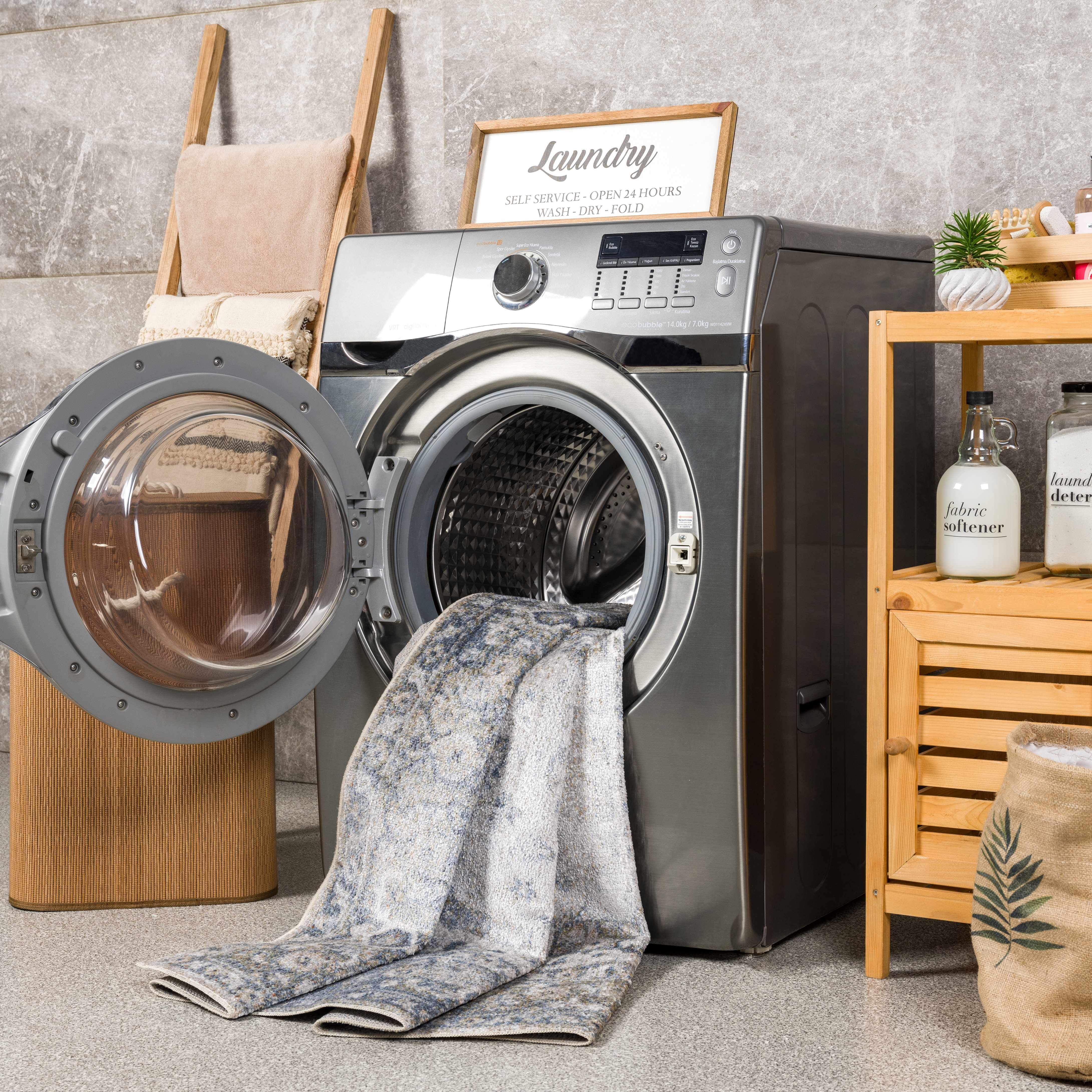 Gael Blue Boutique Washable Rug