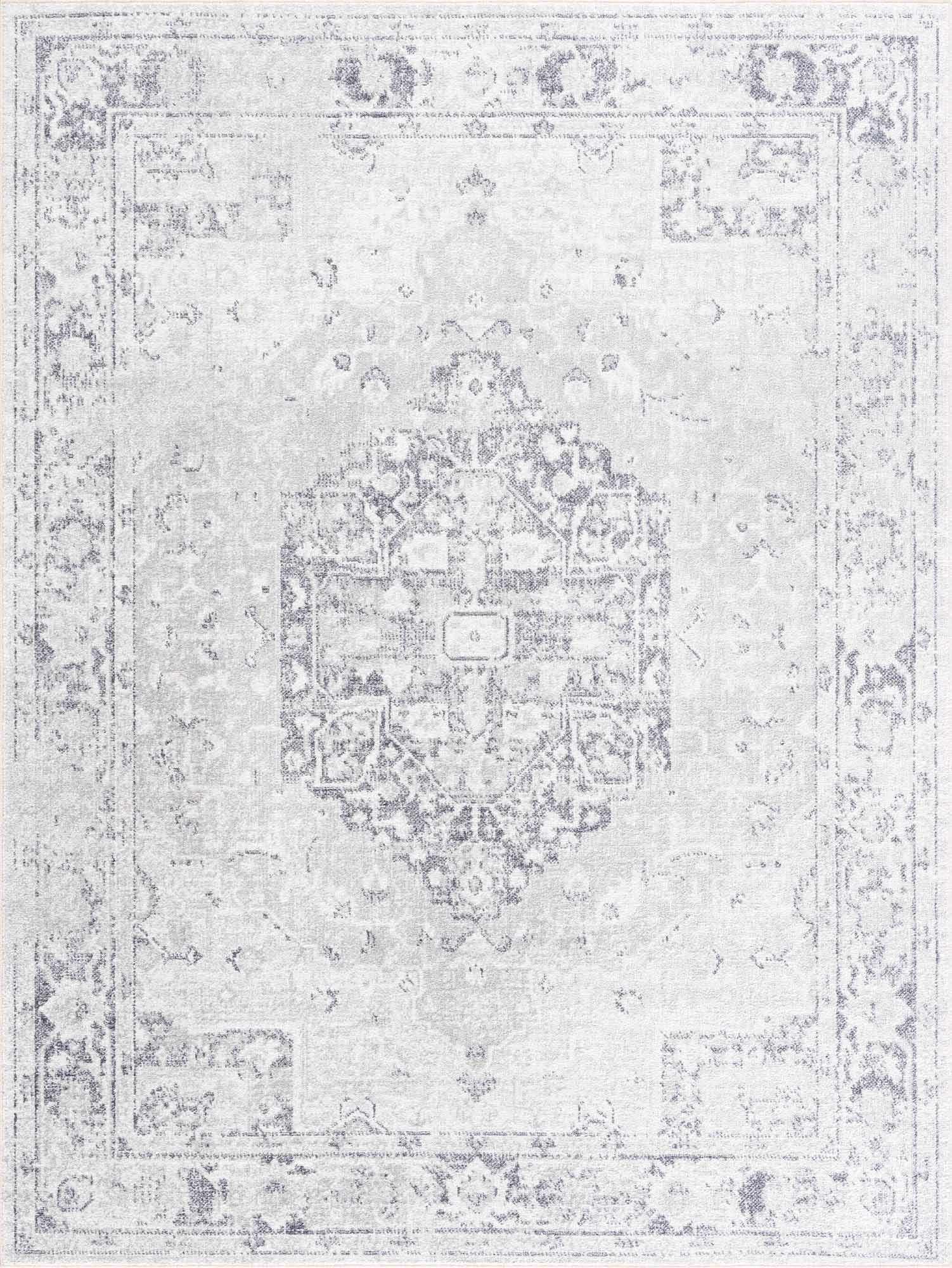 Akram Antrasit Flat Pile Washable Rug