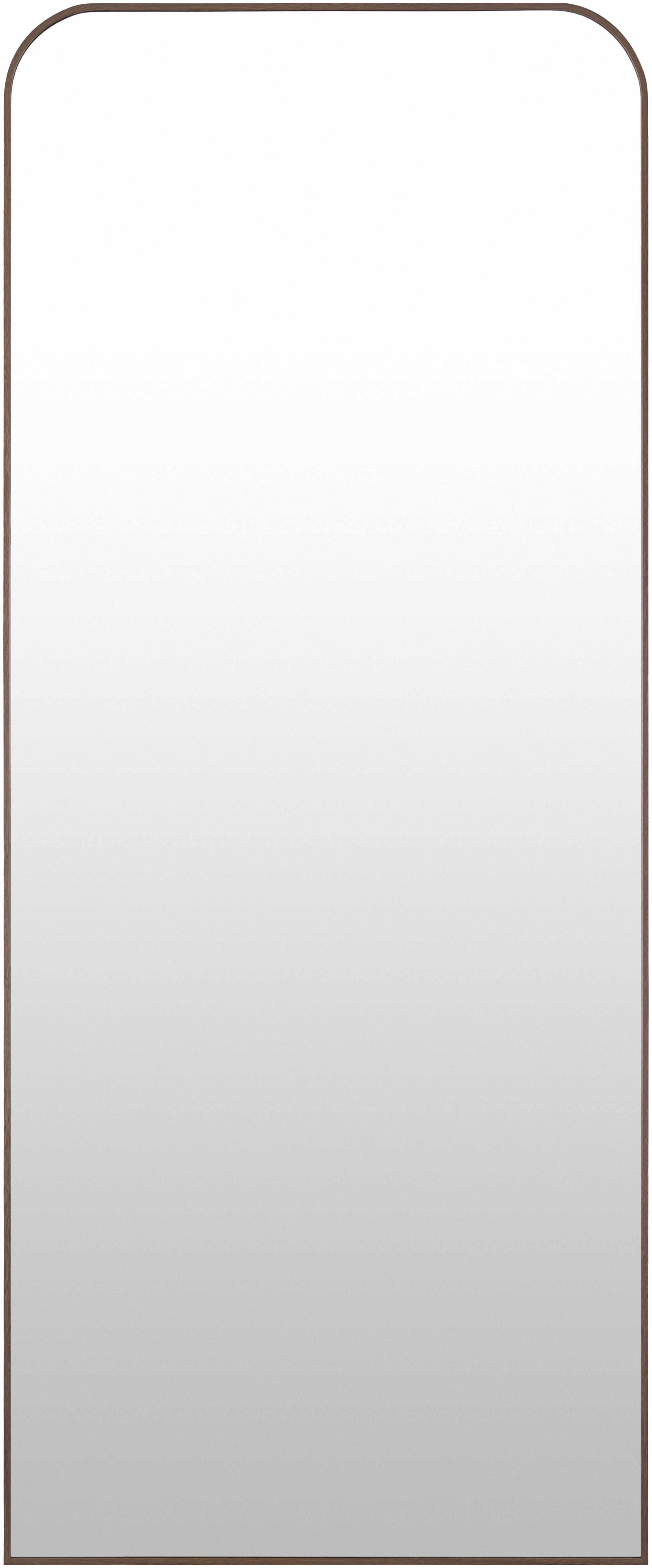 Lavezzola Dark Brown Aluminum Frame Rectangle Mirror 67"H x 28"W
