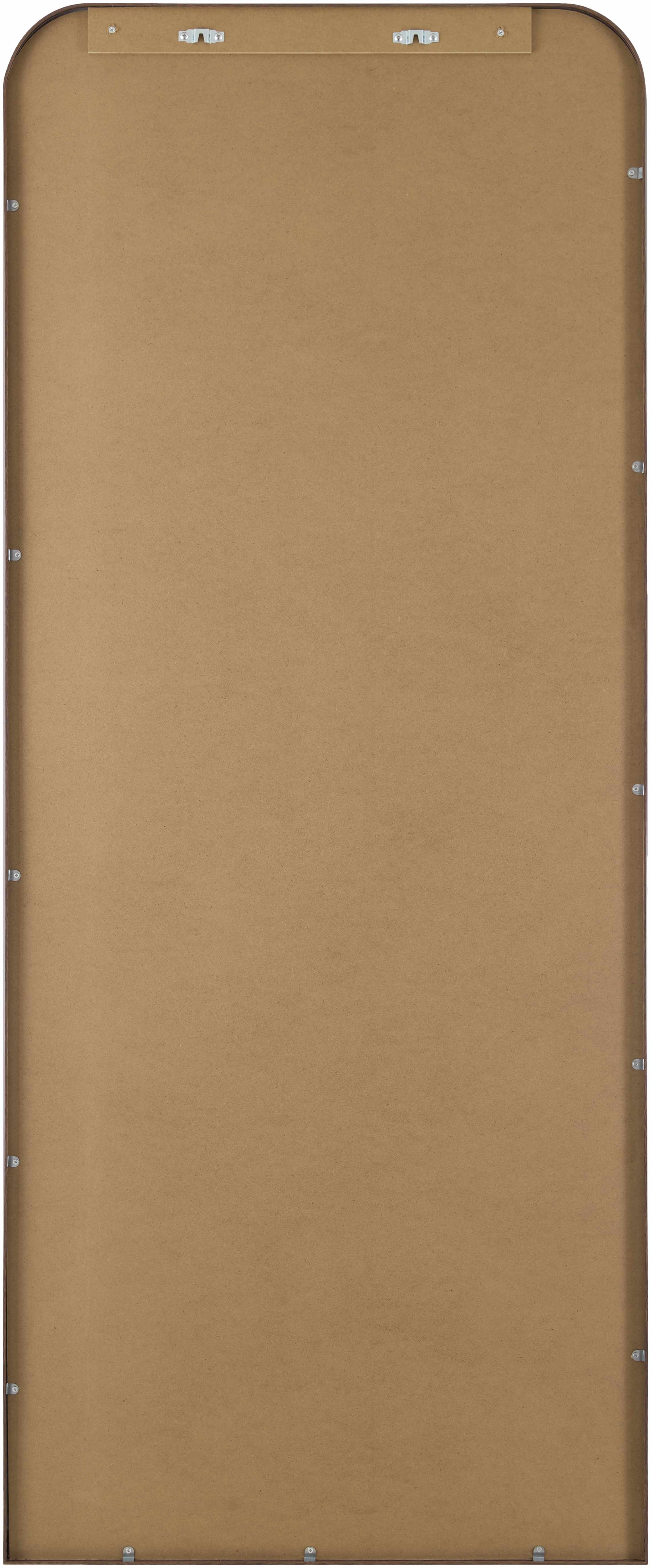 Lavezzola Dark Brown Aluminum Frame Rectangle Mirror 67"H x 28"W