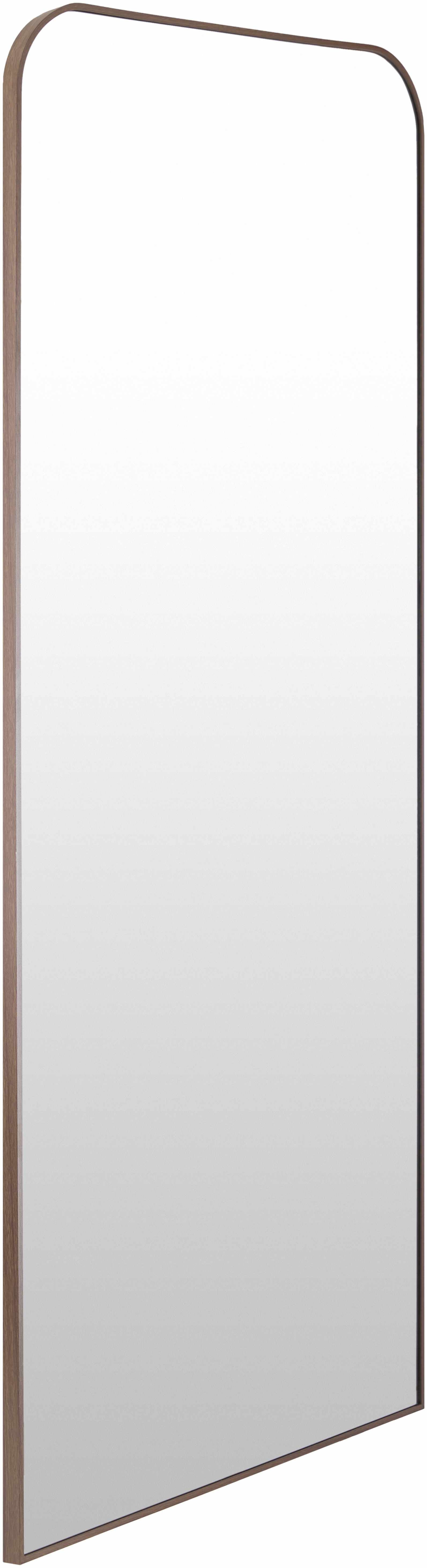 Lavezzola Dark Brown Aluminum Frame Rectangle Mirror 67"H x 28"W