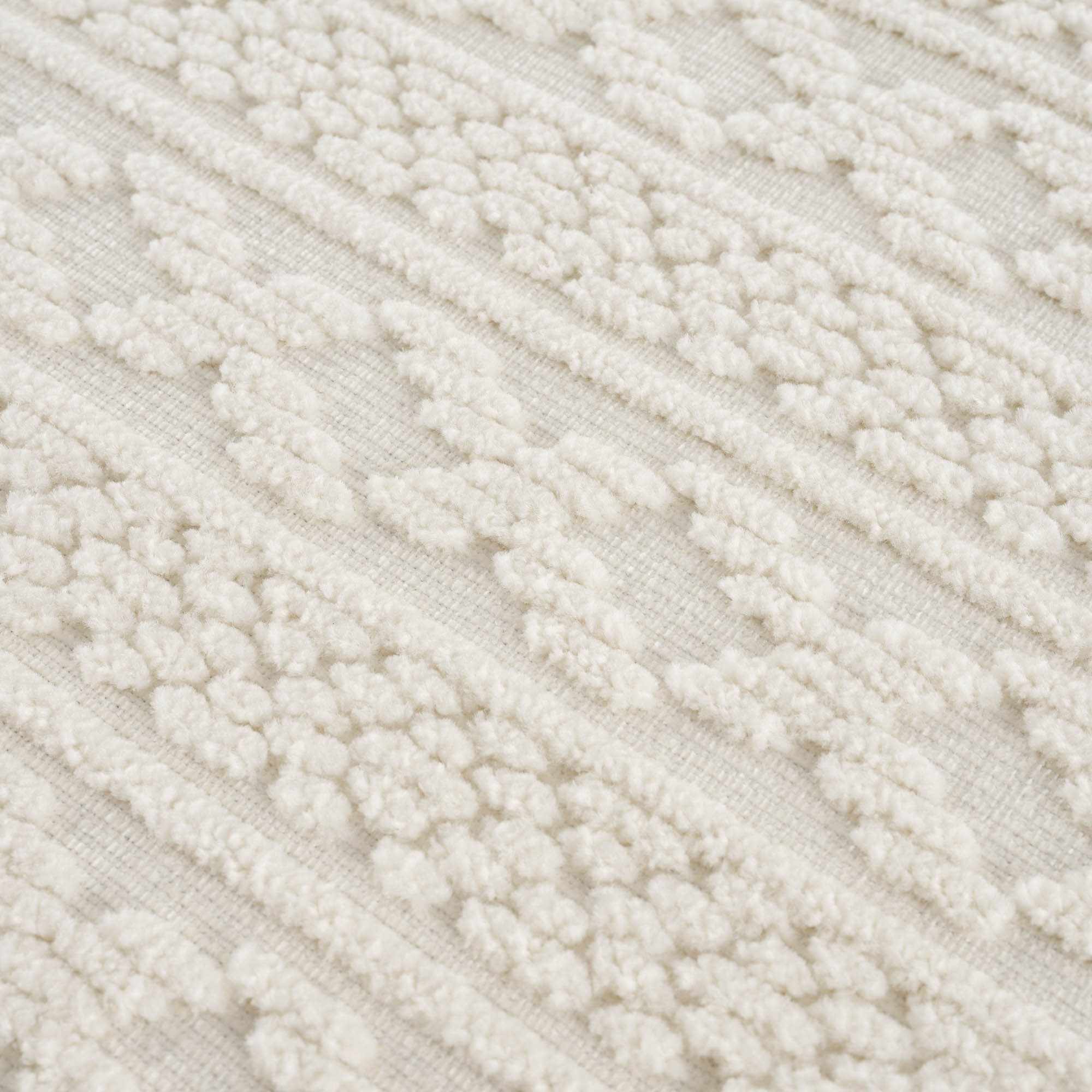 Fadey White 3D Washable Rug