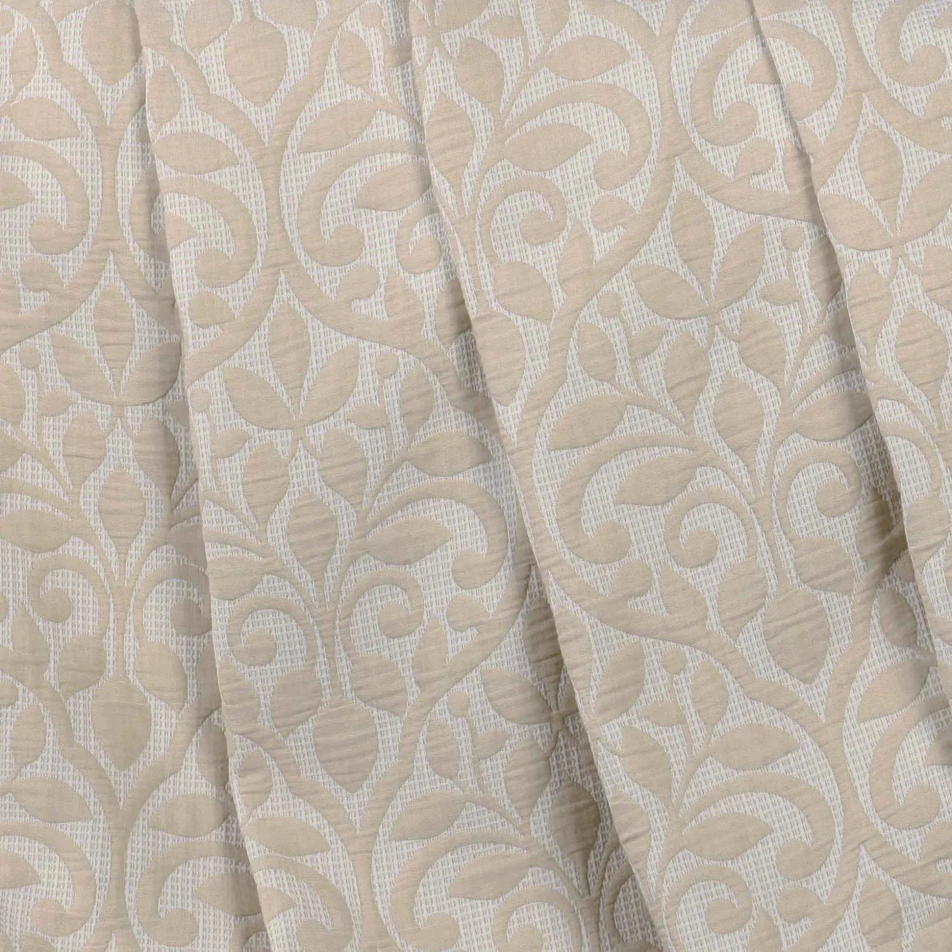 Vineyard Cotton Blend Medium Weight Matelasse Floral Scroll Coverlet - Coverlet by Superior Brand