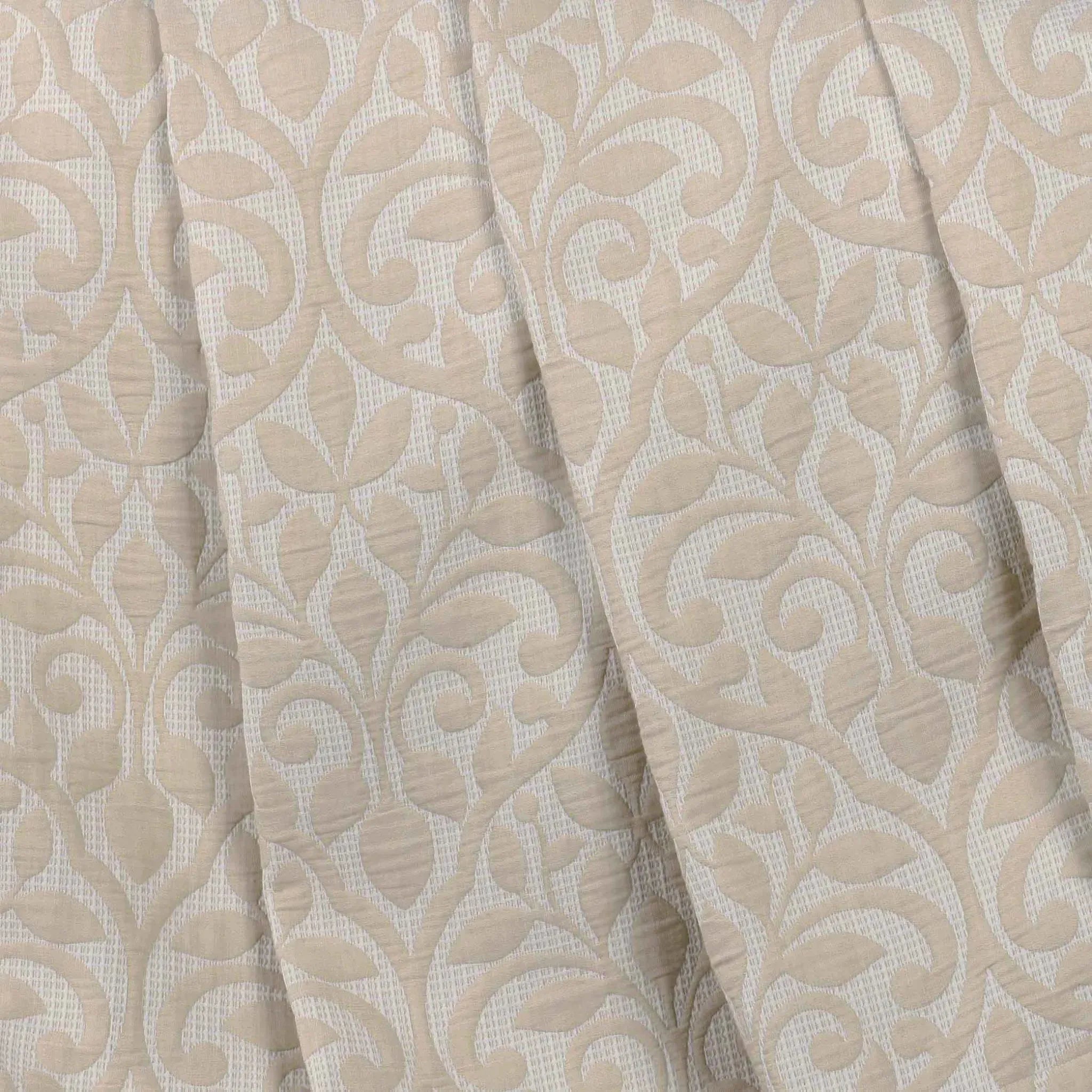 Vineyard Cotton Blend Medium Weight Matelasse Floral Scroll Coverlet - Coverlet by Superior Brand