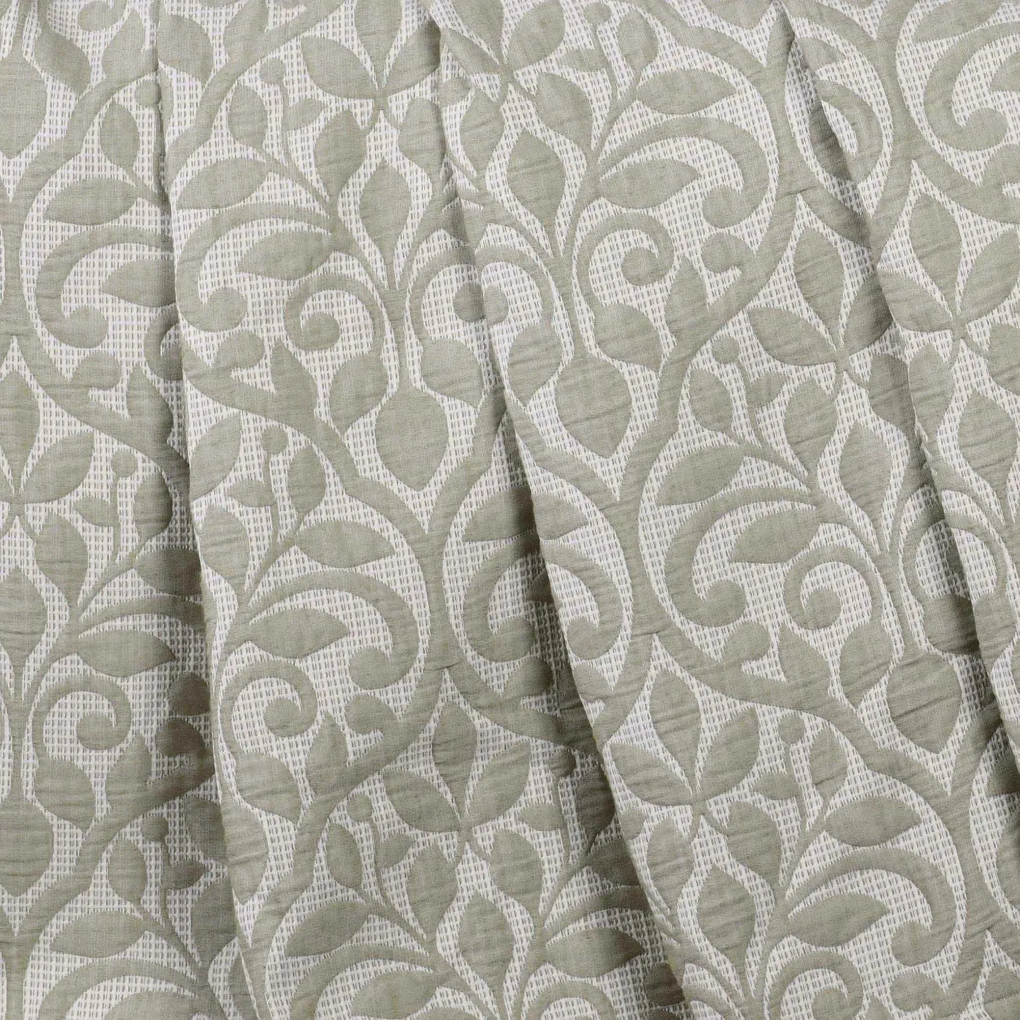 Vineyard Cotton Blend Medium Weight Matelasse Floral Scroll Coverlet - Coverlet by Superior Brand