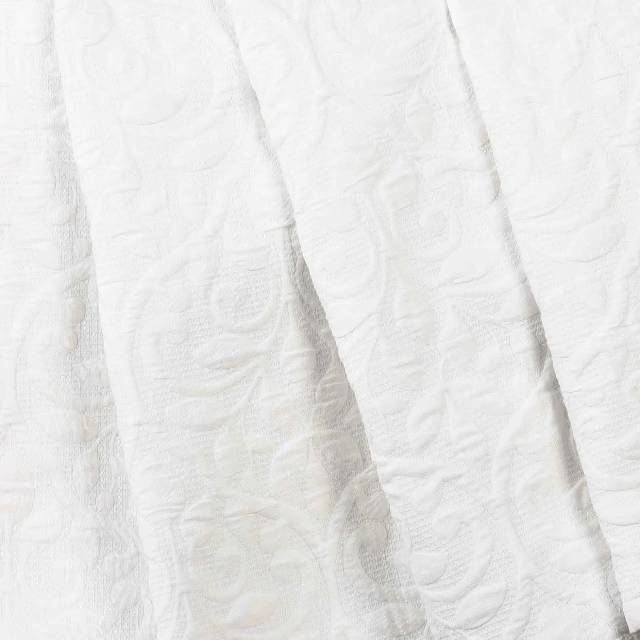 Vineyard Cotton Blend Medium Weight Matelasse Floral Scroll Coverlet - Coverlet by Superior Brand