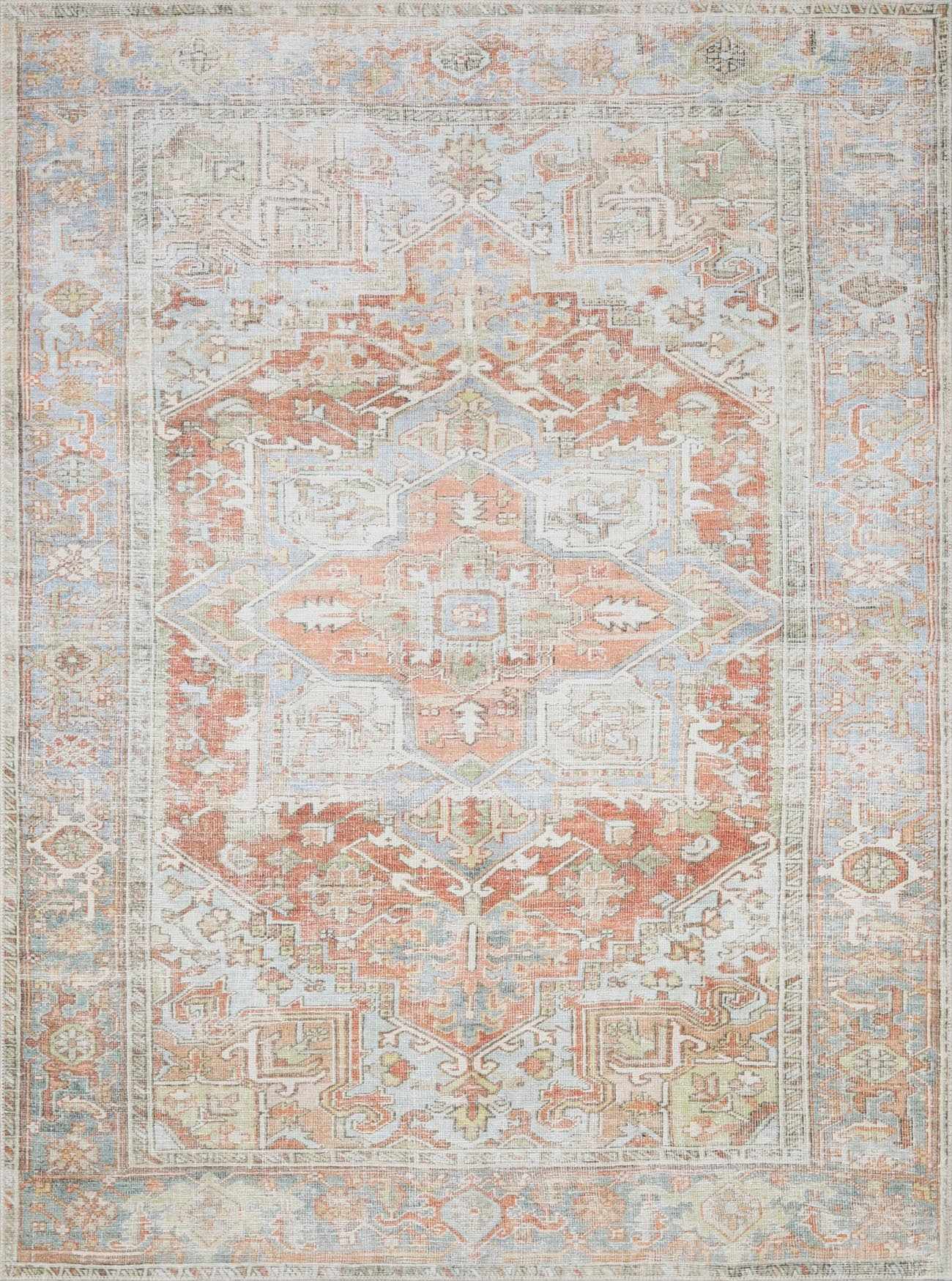 Rust Maayon Washable Rug