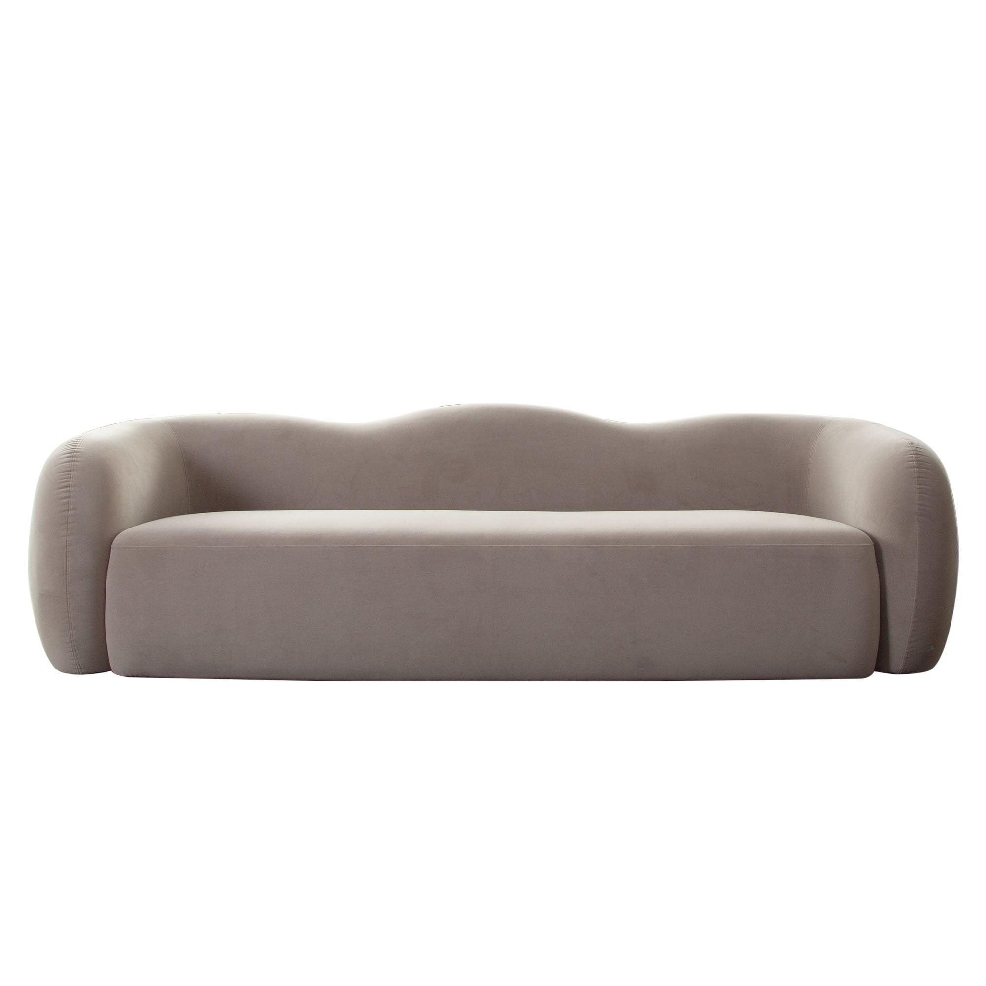 Maya Sofa in Modern Shitake Mink Performance Velvet by Diamond Sofa