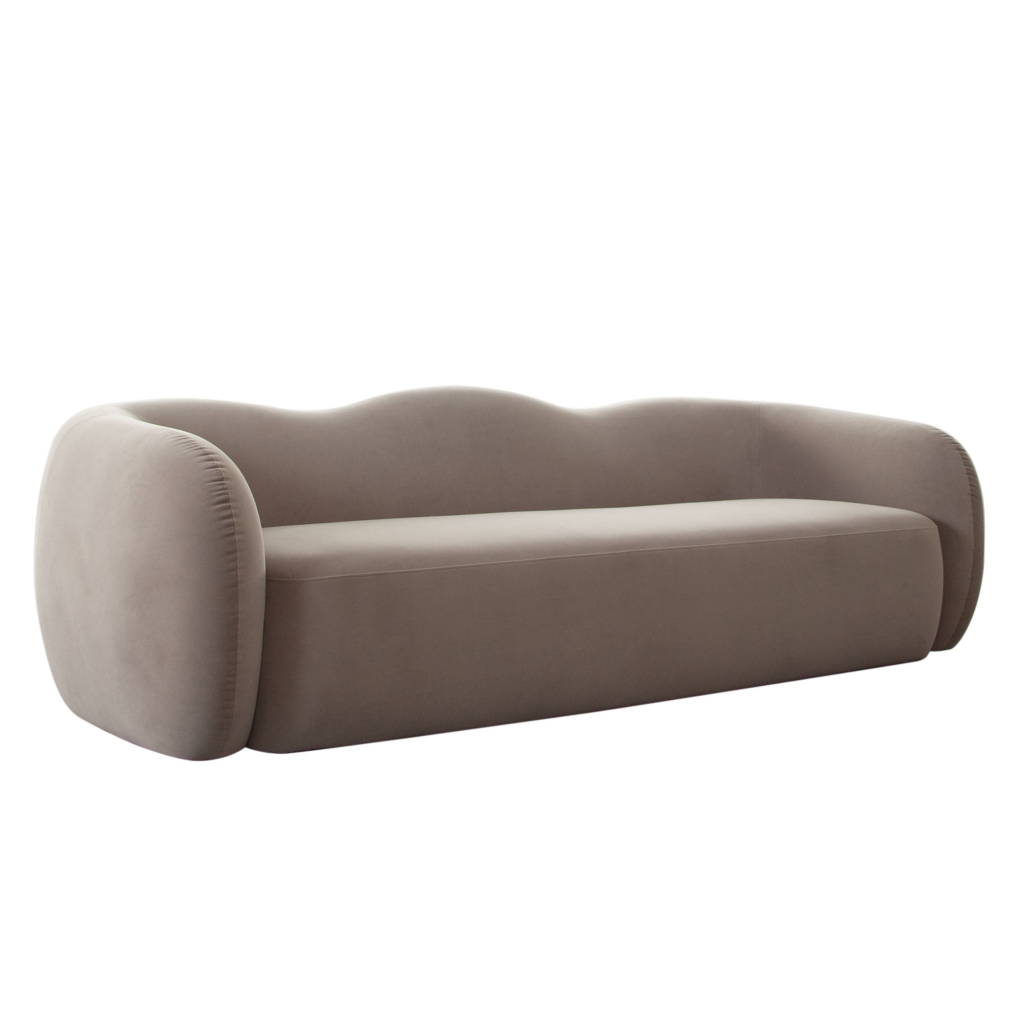 Maya Sofa in Modern Shitake Mink Performance Velvet by Diamond Sofa