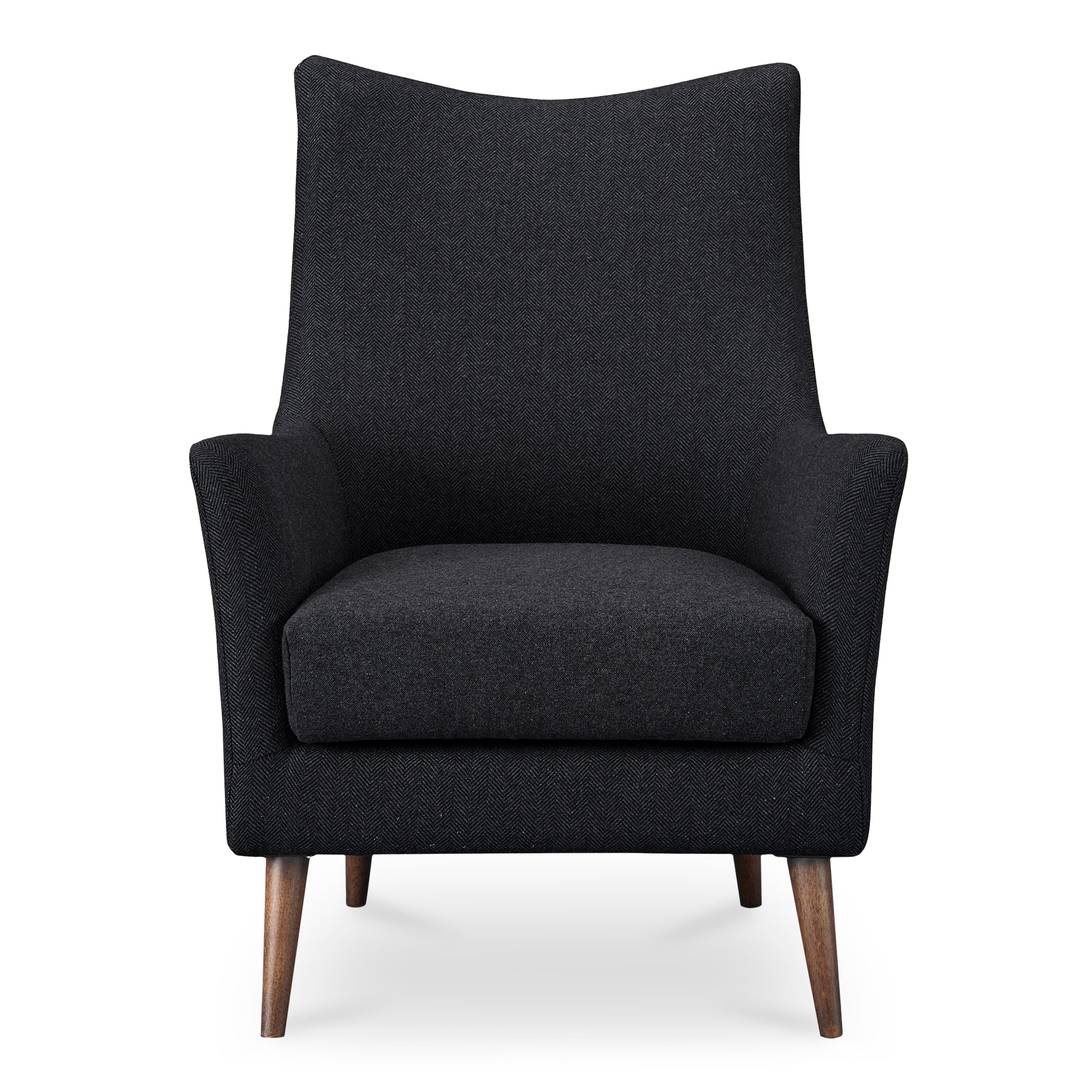 Fisher Armchair Wool Blend Charcoal - Moes Home