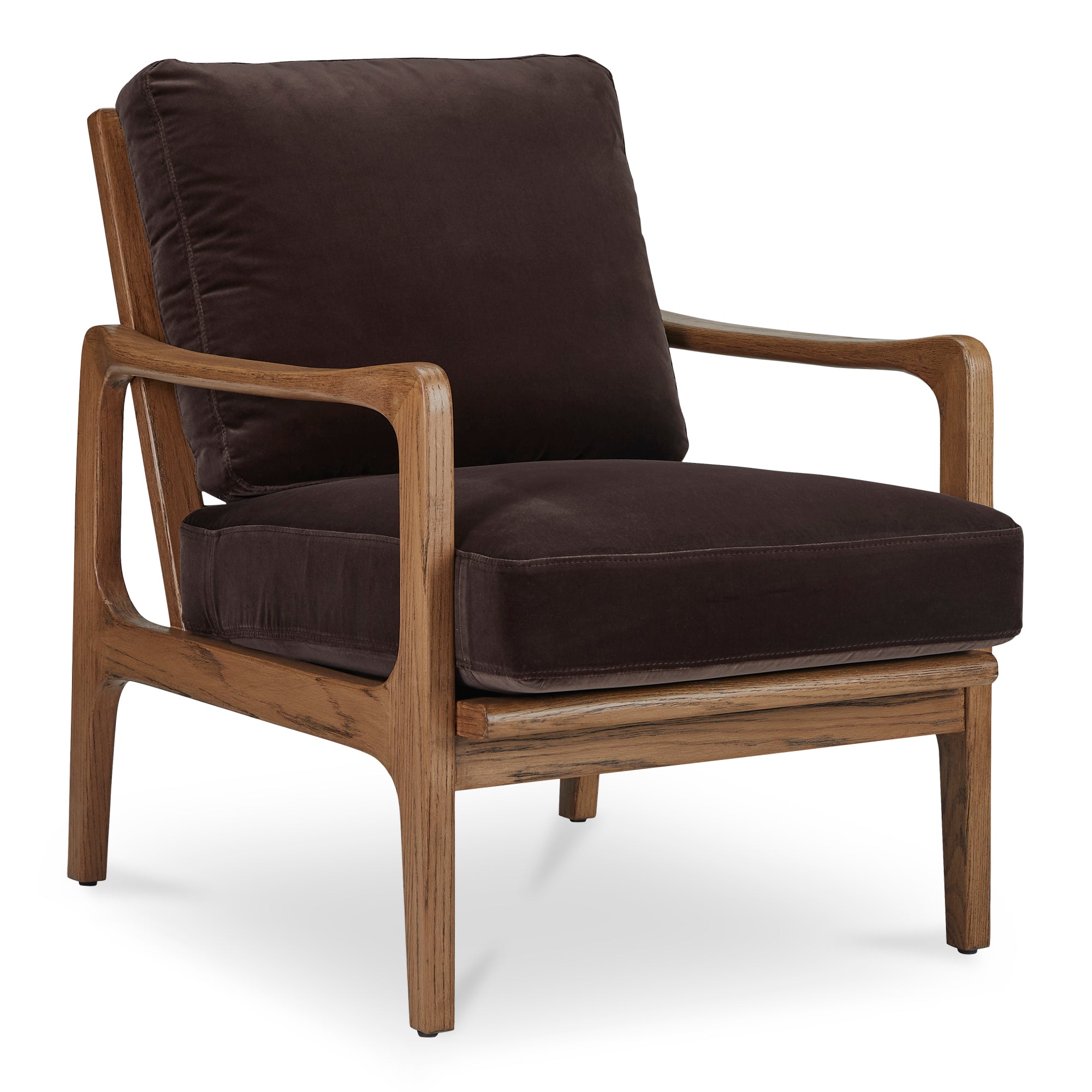 Fearne Accent Chair Dark Brown - Moes Home