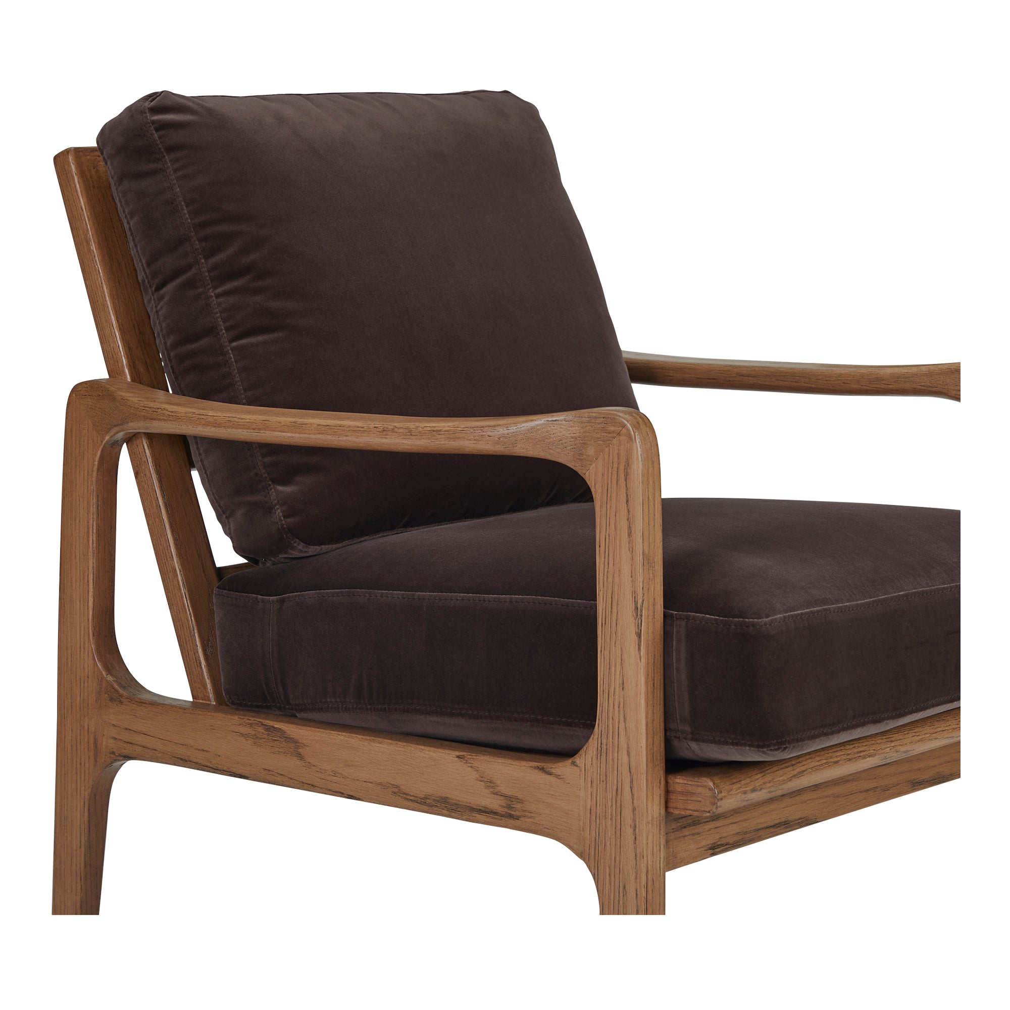 Fearne Accent Chair Dark Brown - Moes Home