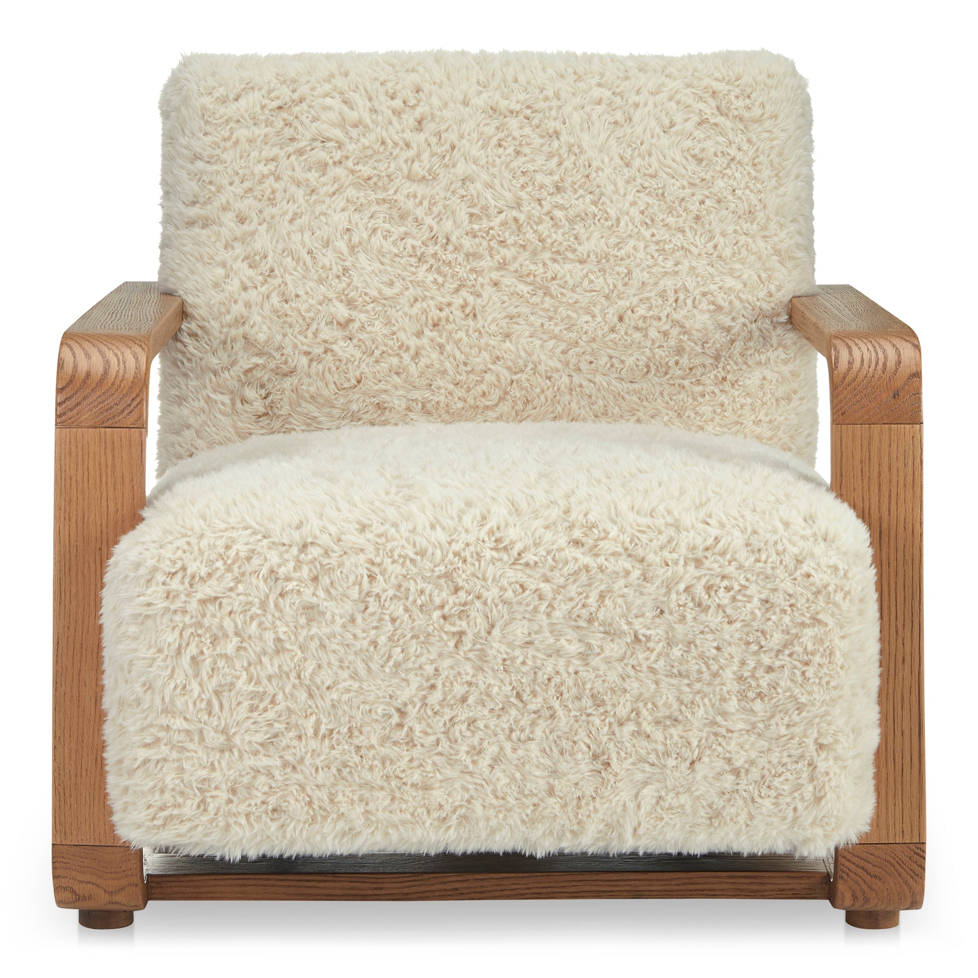 Eckersley Lounge Chair Beige Faux Shearling