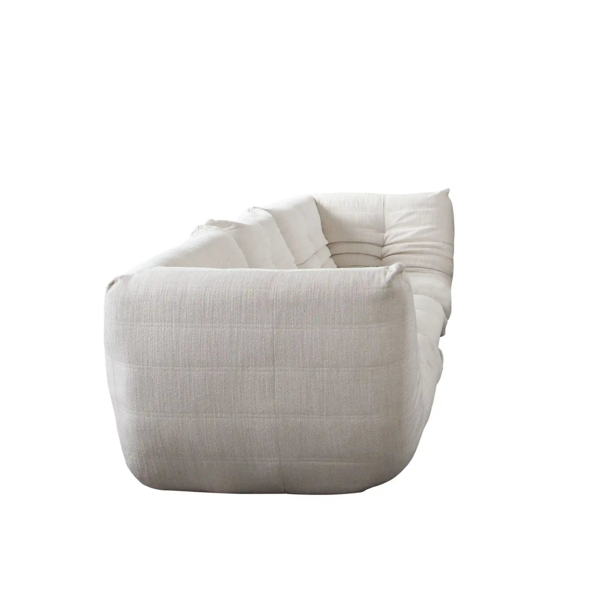 Ezra 3 Piece Modular Lounger – Cream Fabric